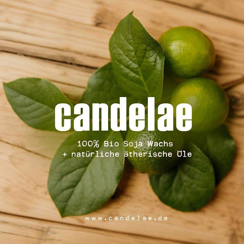 Candelae Duftkerzen – 100% Bio Sojawachs mit natürlichen ätherischen Ölen, nachhaltige Kerzen im upgecycelten Glas aus Eich Rheinhessen