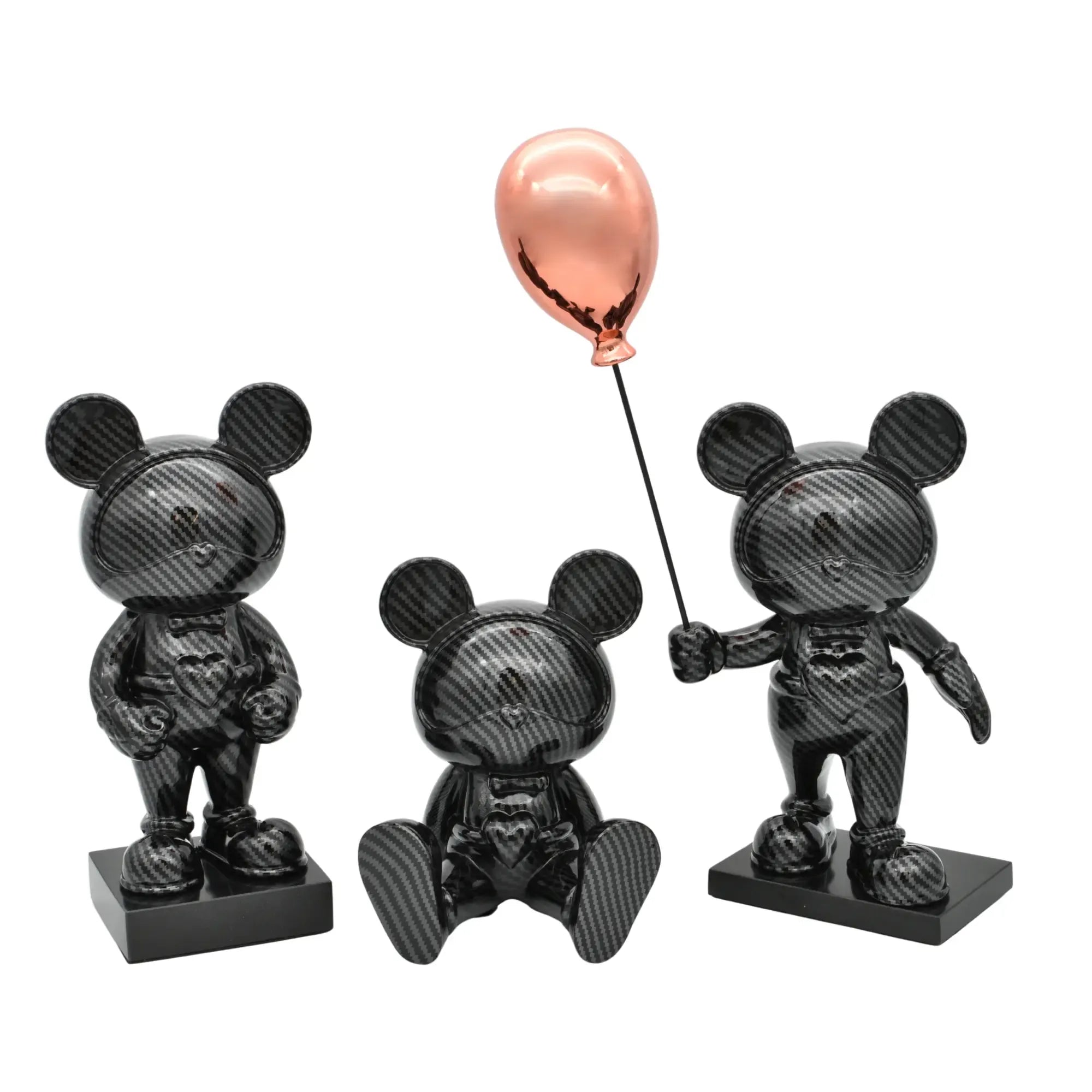 Dekofigur - Carbonfaser-Look Pop‑Art Figur – Édition Aéris