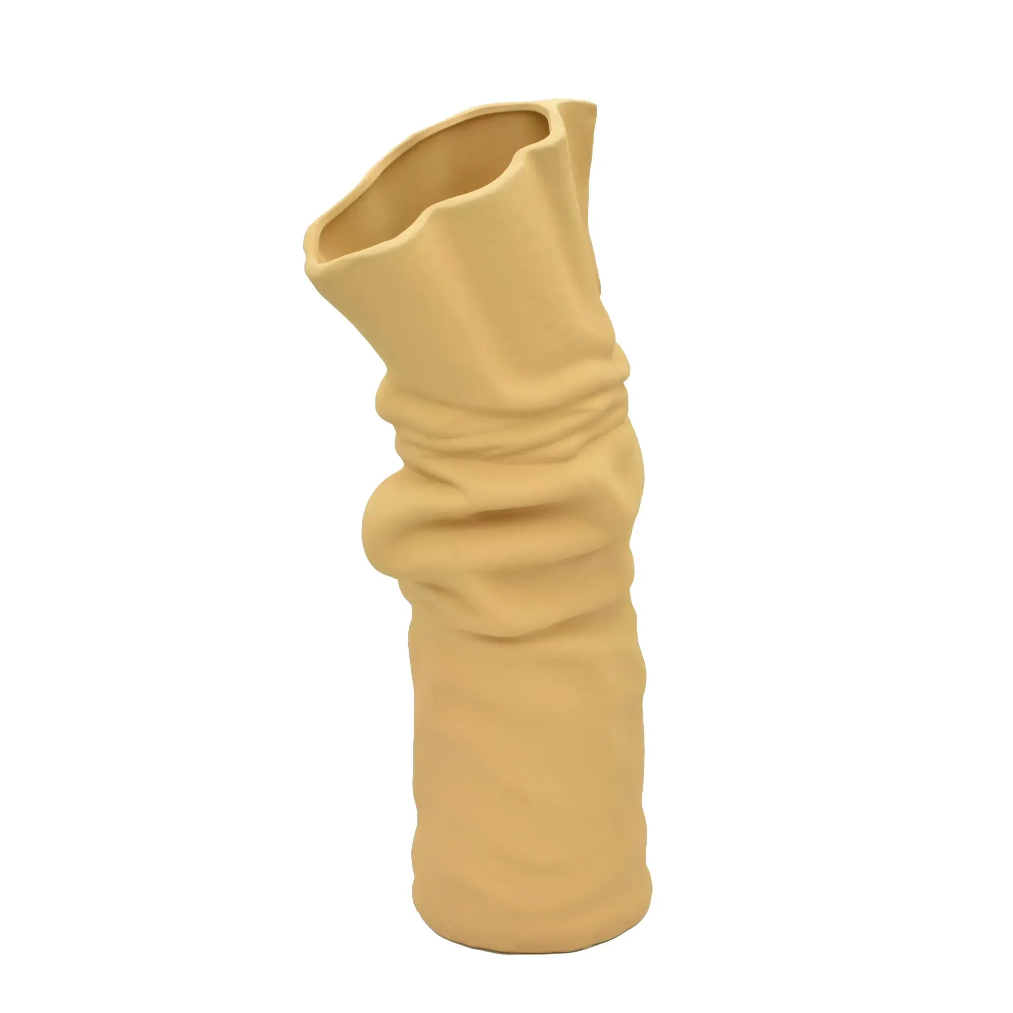 Keramikvase - handgemachte Designvase - Skulpturale Standvase Ondula Terrae