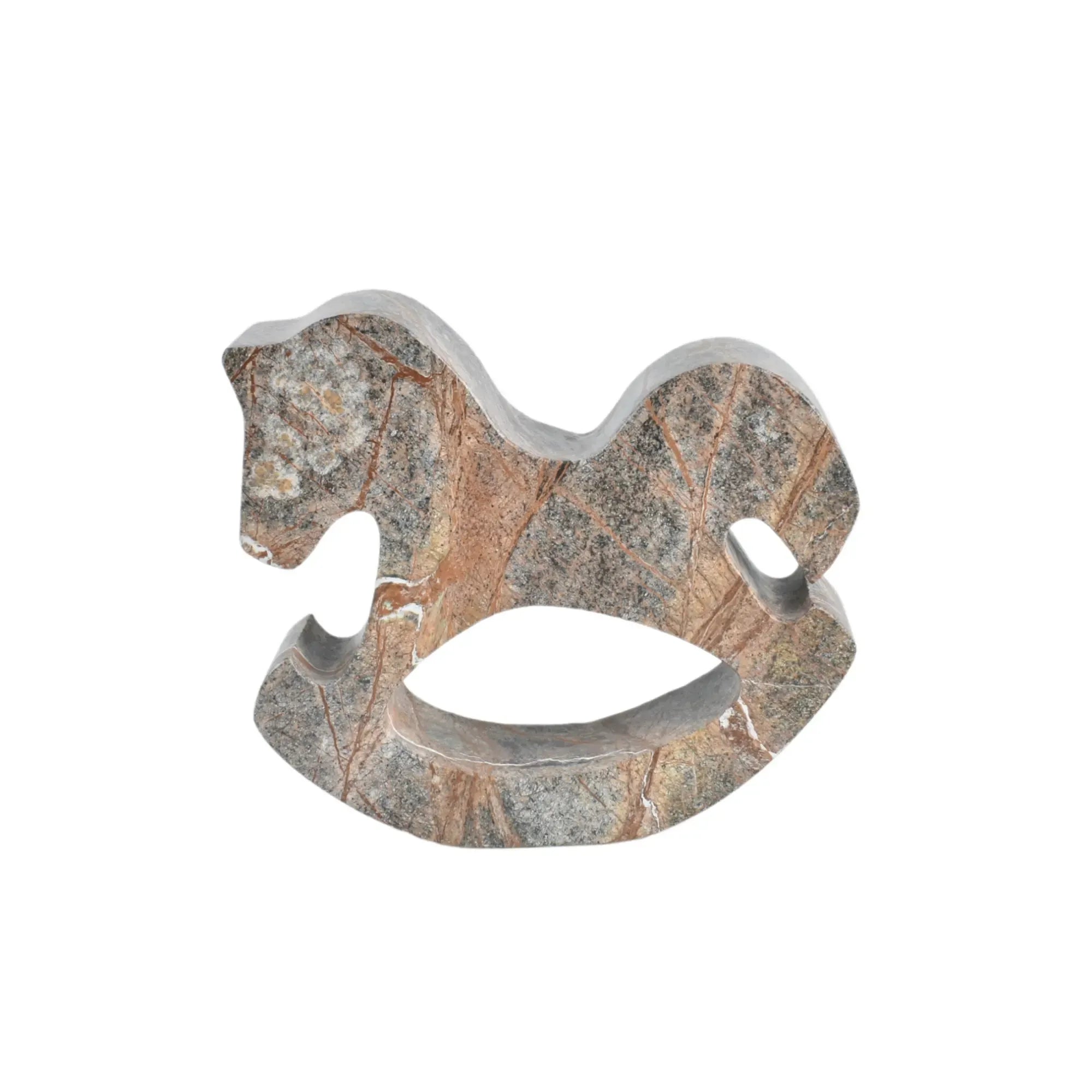 Dekofigur - Schaukelpferd - Pferd Marmorskulptur Deko Pferd aus Marmor Stratos Arc