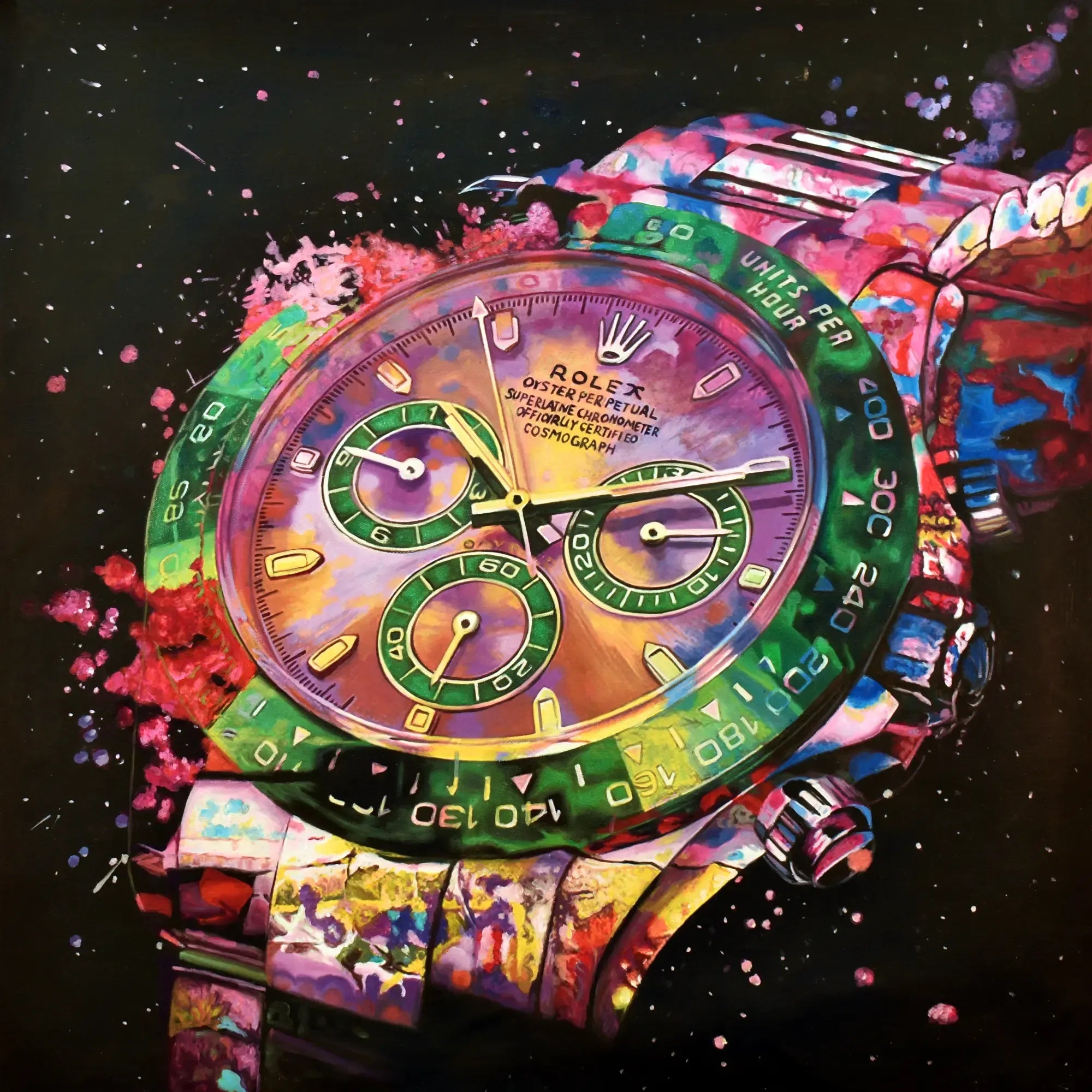 Großes Gemälde - Zeit im Farbrausch