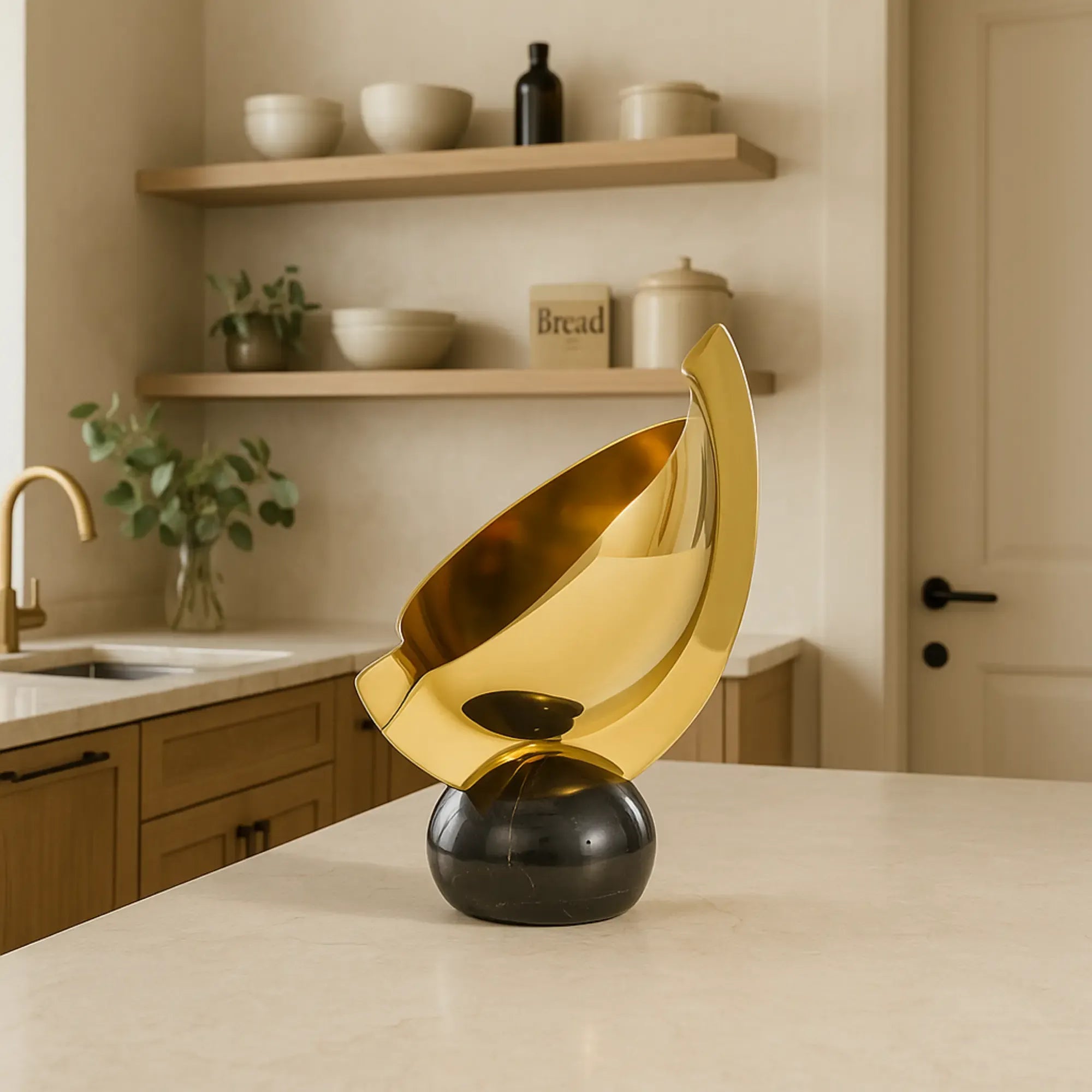 Dekoschale - Tafelaufsatz - Dekoschale auf Marmor Tischvase auf Marmor Mezzaluna