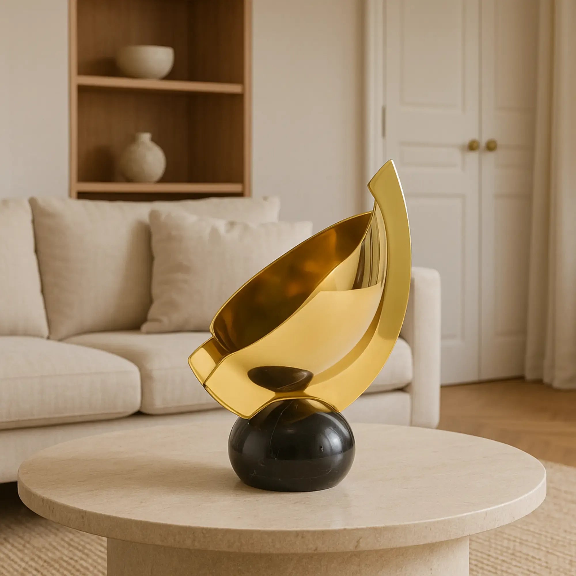 Dekoschale - Tafelaufsatz - Dekoschale auf Marmor Tischvase auf Marmor Mezzaluna