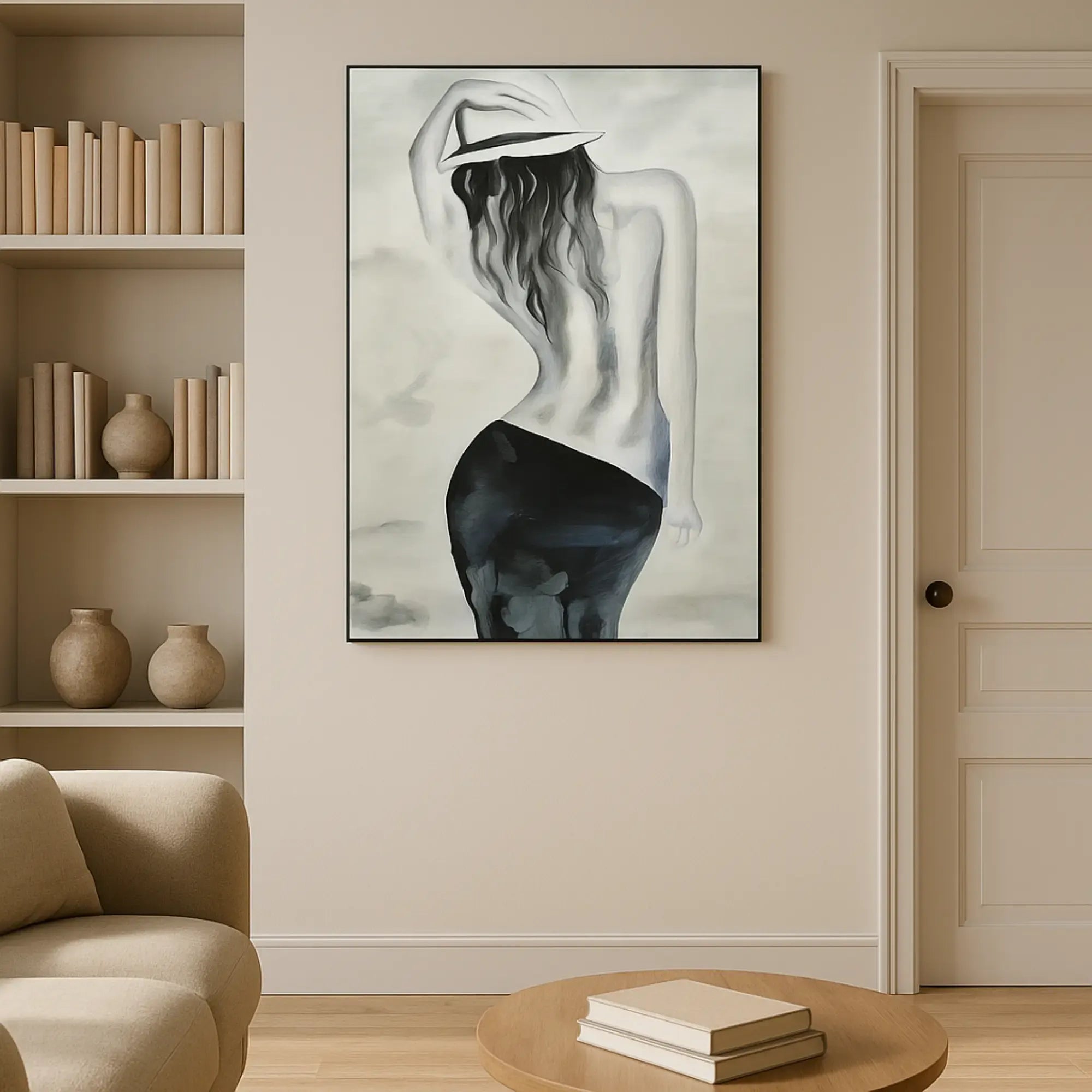 Großes Gemälde - Silhouette der Eleganz