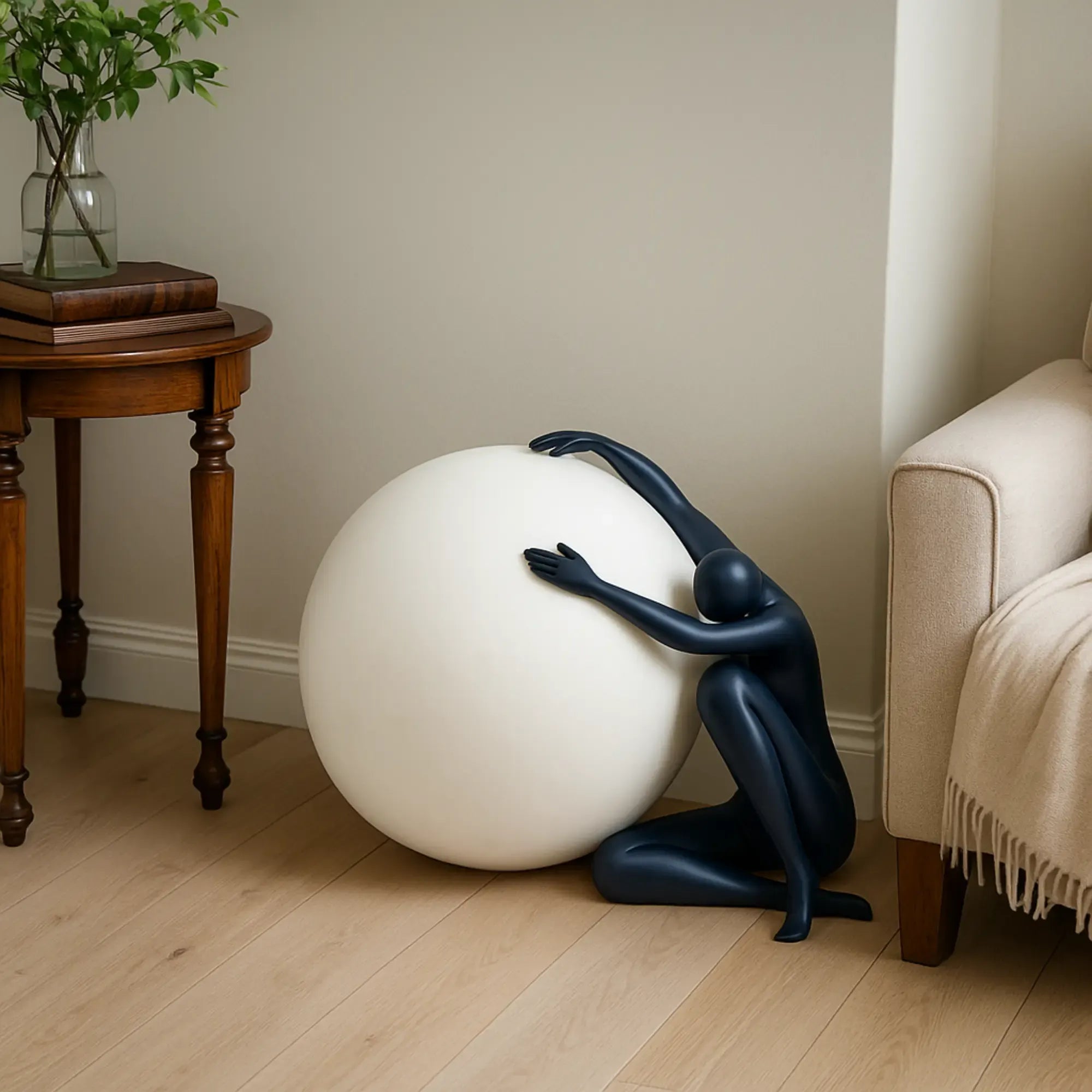 Dekofigur - Abstrakte Skulptur Statement-Figur Sisyphos Orbis