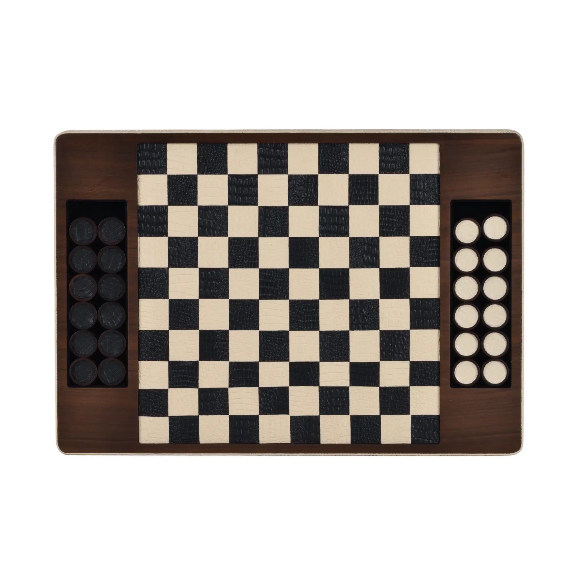Damespiel - Checkers Brettspiel - Exklusives Strategiespiel Elegance Checkers Damespiel