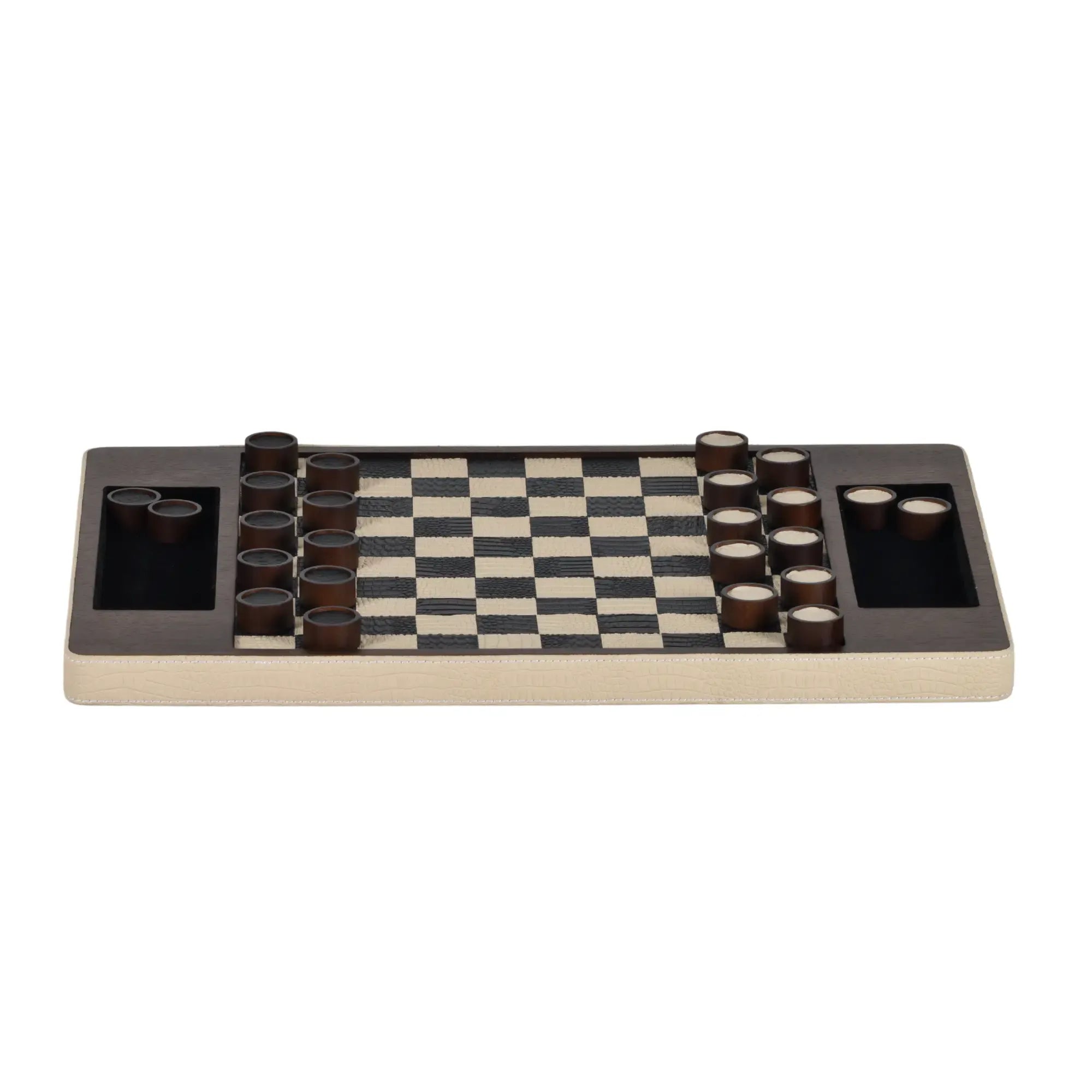 Damespiel - Checkers Brettspiel - Exklusives Strategiespiel Elegance Checkers Damespiel