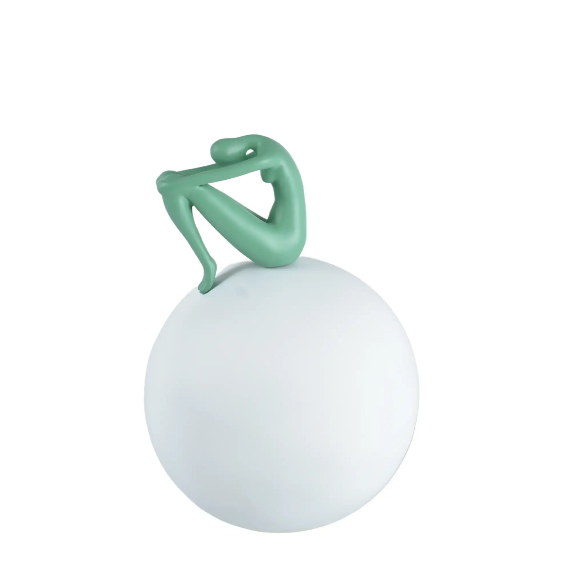 Dekofigur - Mensch auf einer Kugel - Modernes Deko-Objekt Figurenskulptur Réflexion Moderne