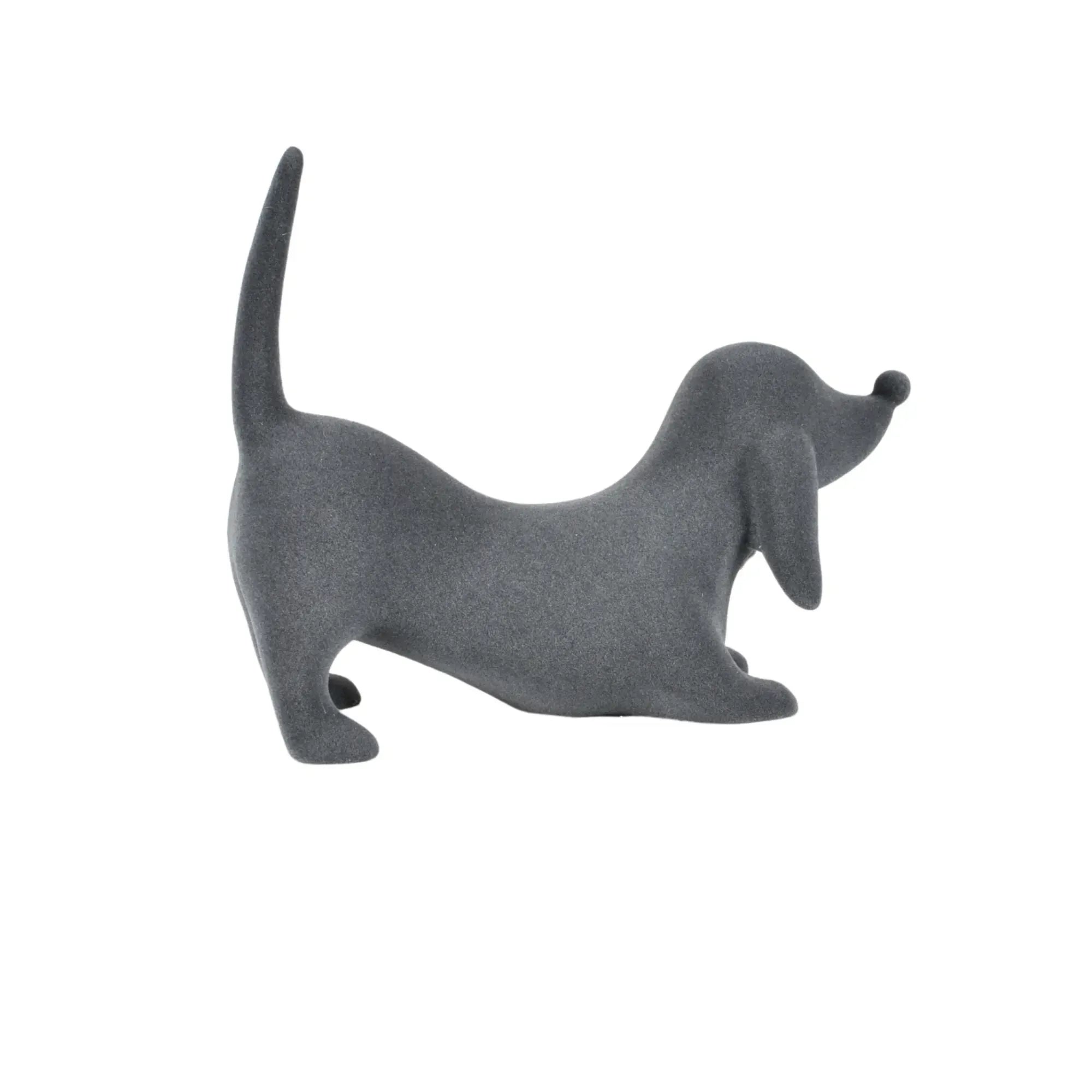 Dekofigur - Skulptur Samtige Hundefigur Canis Velours Élégance