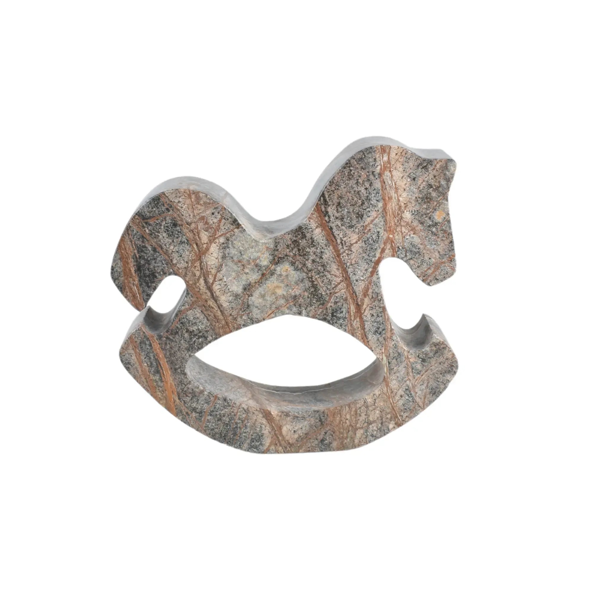 Dekofigur - Schaukelpferd - Pferd Marmorskulptur Deko Pferd aus Marmor Stratos Arc