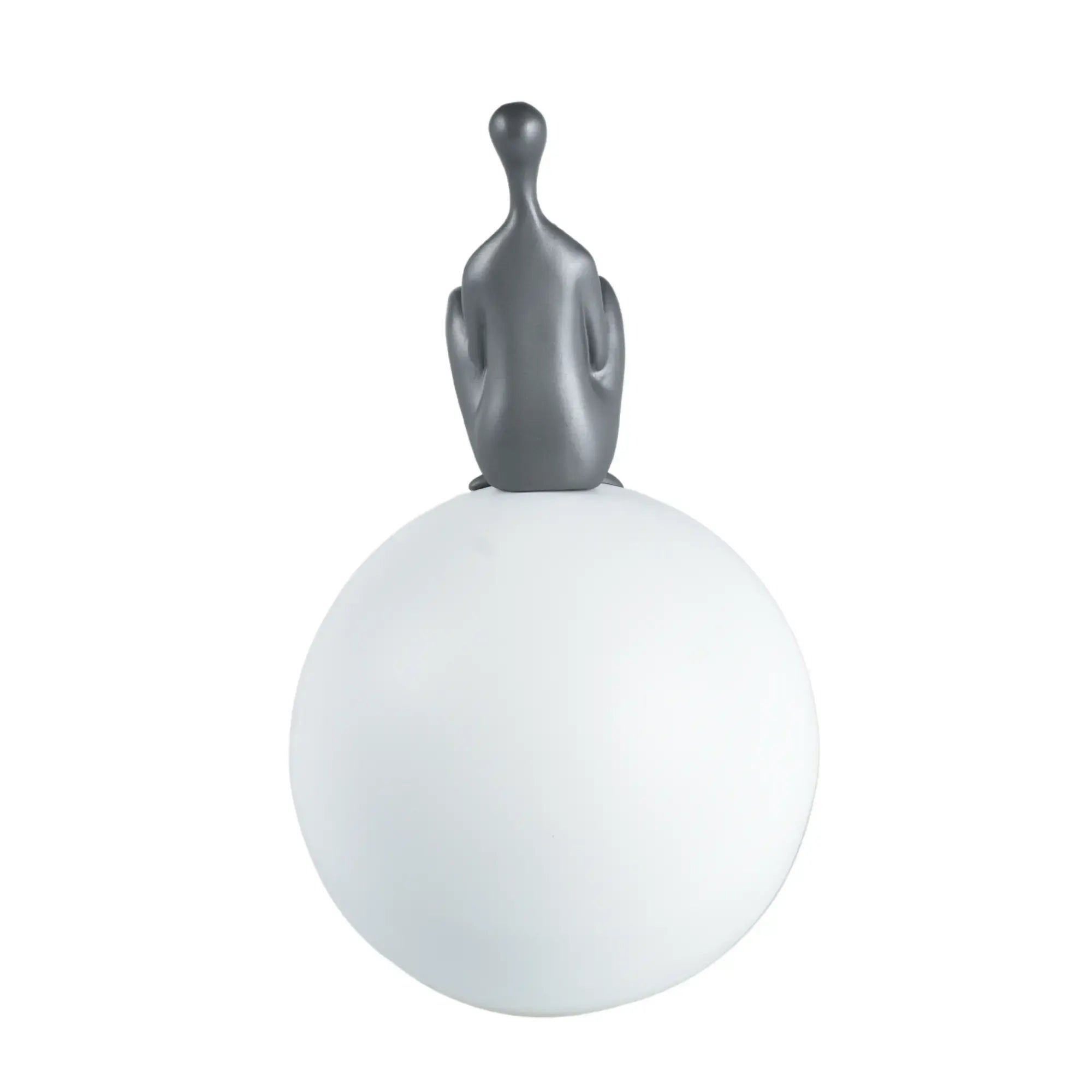 Dekofigur - Mensch auf einer Kugel - Modernes Deko-Objekt Figurenskulptur Réflexion Moderne