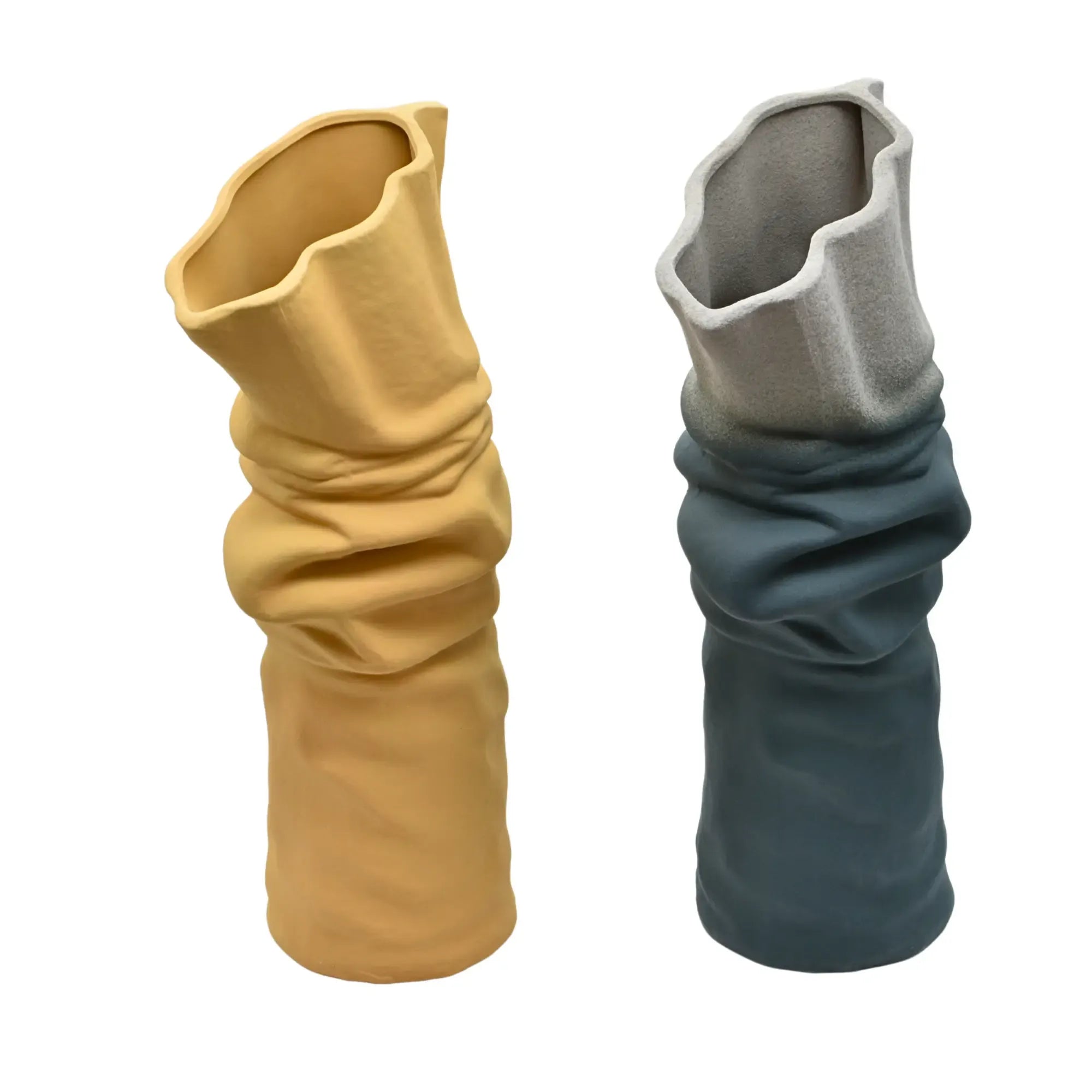 Keramikvase - handgemachte Designvase - Skulpturale Standvase Ondula Terrae