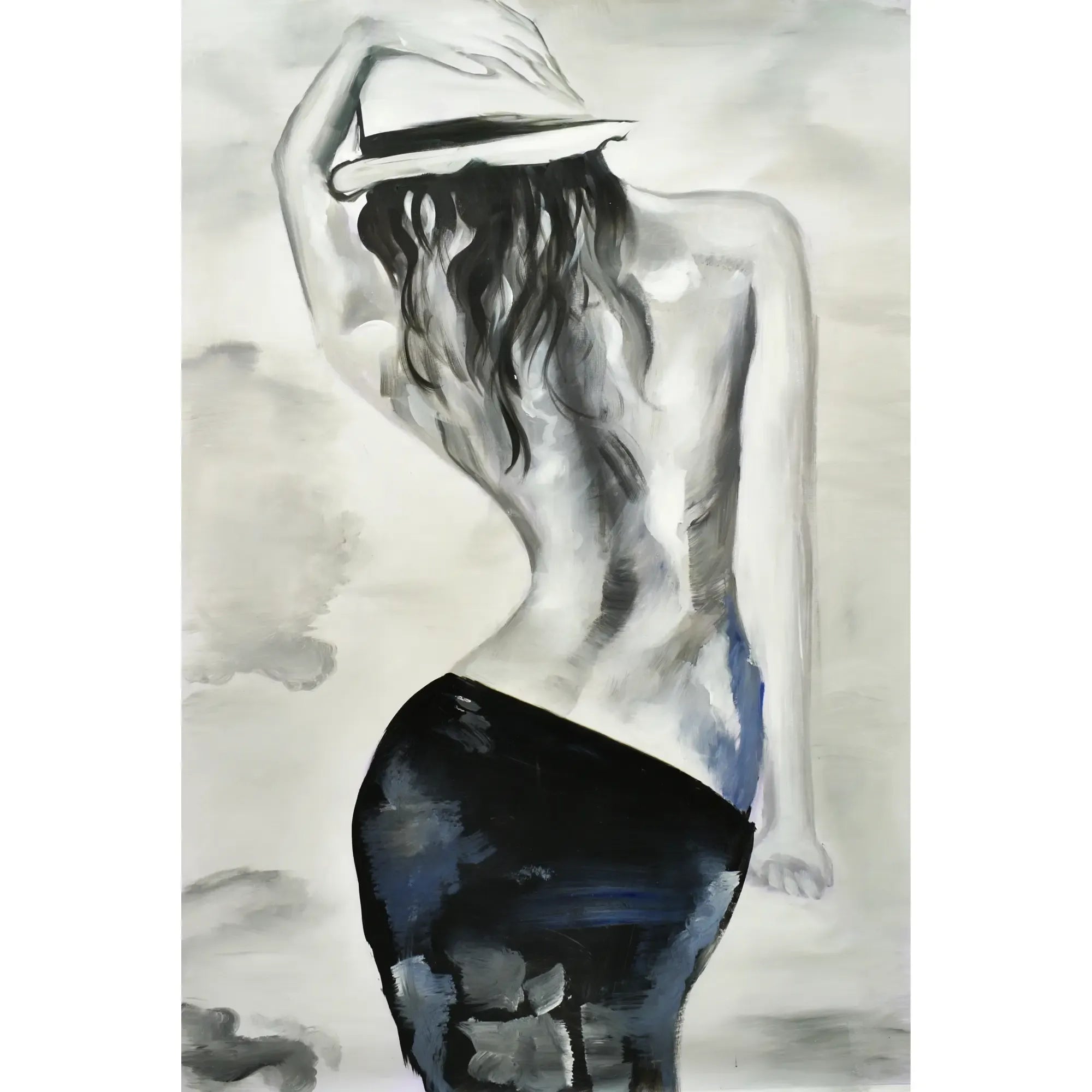 Großes Gemälde - Silhouette der Eleganz