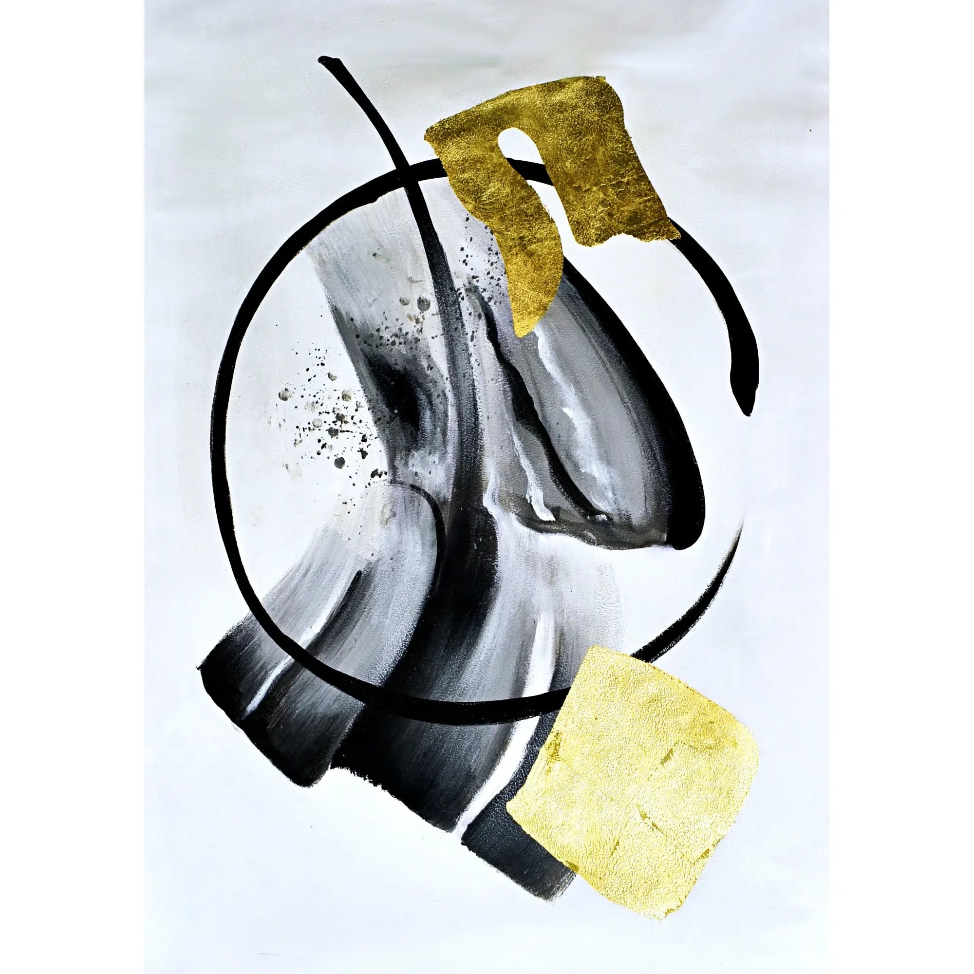 Großes Gemälde - Goldene Balance