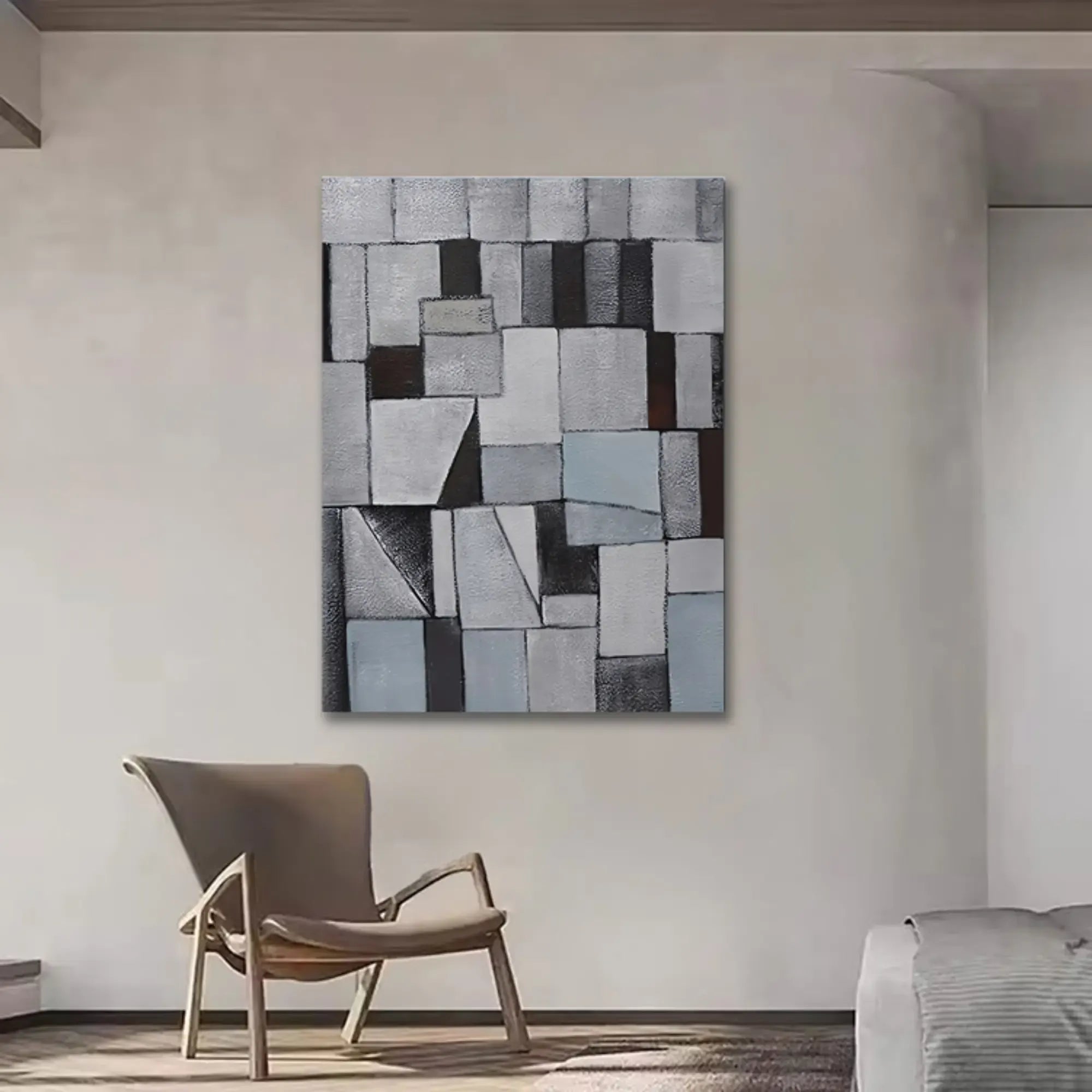 Großes Gemälde - Geometrie der Stille