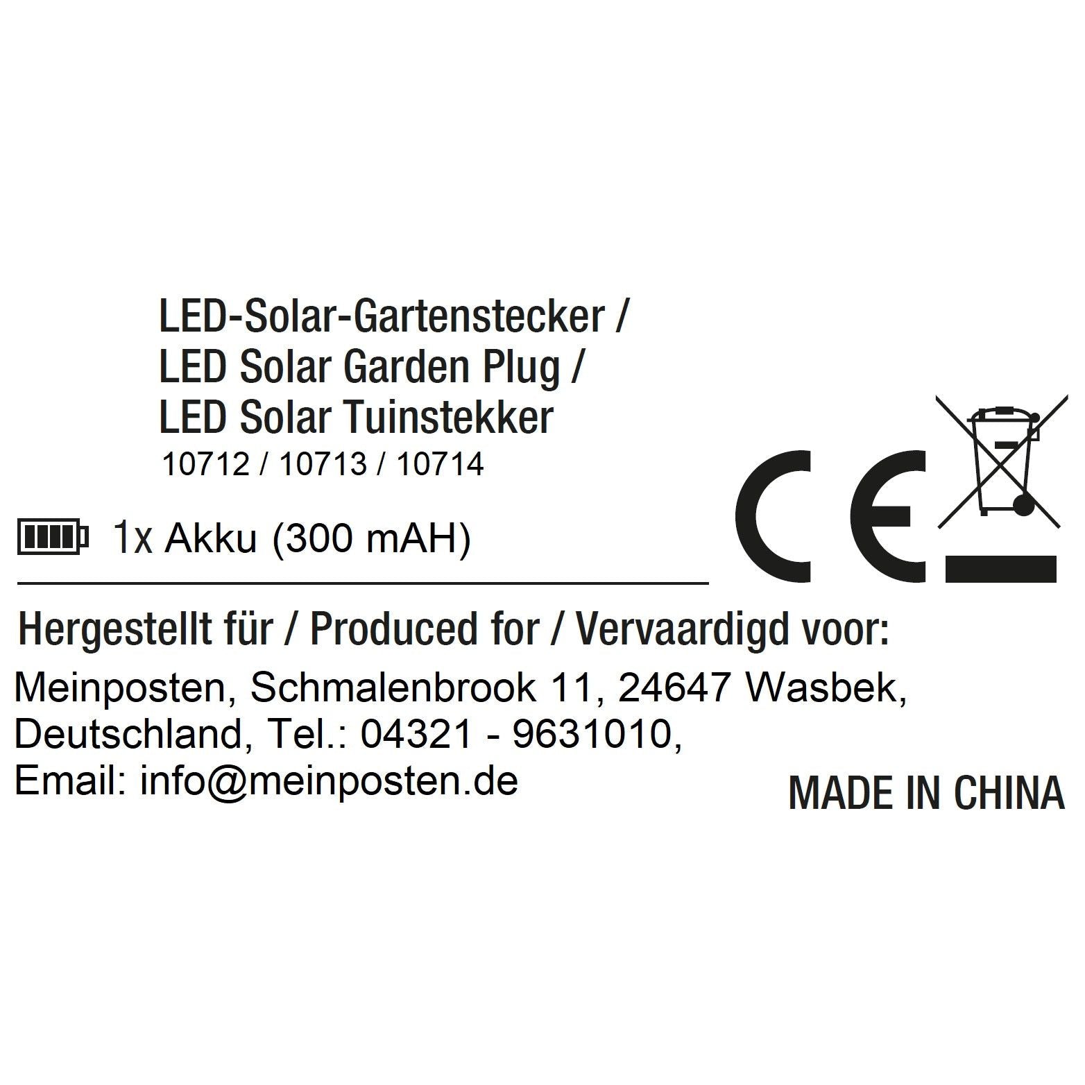 Solarleuchte „SKY“ 90 cm – Schwarze Metall-Solarlampe im Wellen-Design für Garten & Balkon