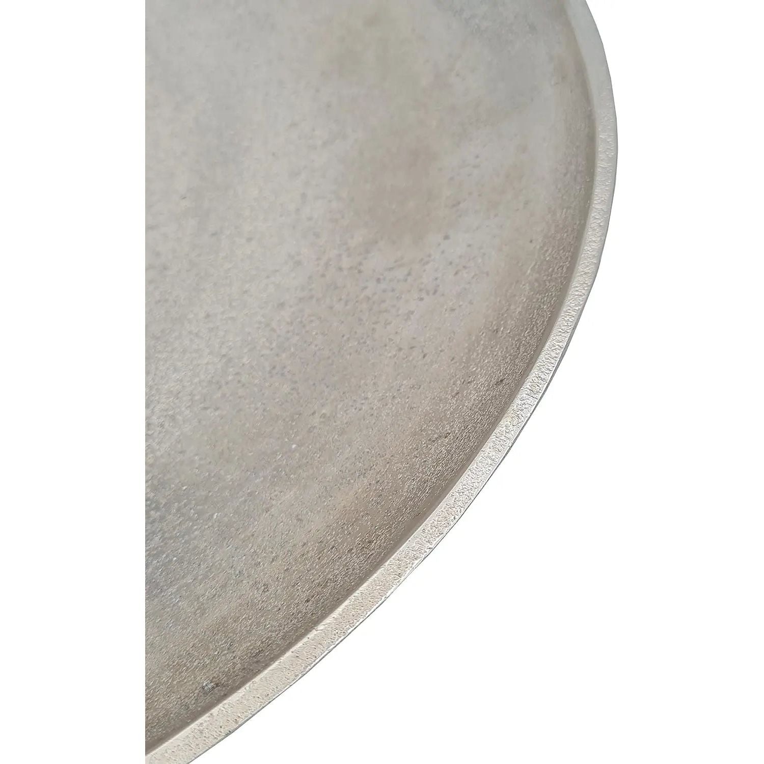 Dekoschale MILA Ø 38 cm – Silberne Metallschale als Deko- & Kerzenschale