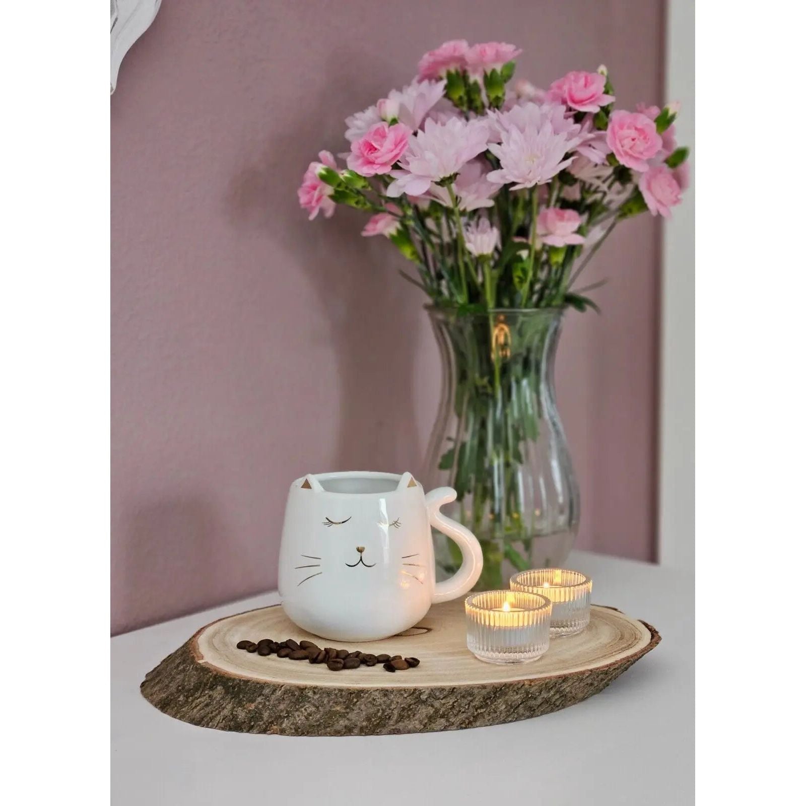 Holz-Baumscheibe Ø 20–23 cm – Ovales Dekobrett aus Naturholz für Tischdeko & Wohnaccessoires