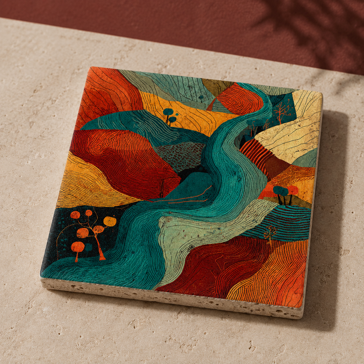 Terroir | Kleines Kunstwerk aus Travertin