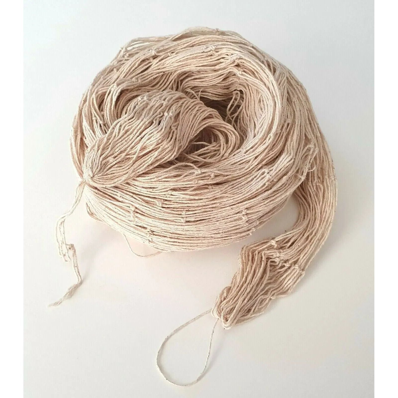 Dekonetz 200×400 cm Weiß/Natur – Maritimes Fischernetz aus Baumwolle für Deko & Wandgestaltung