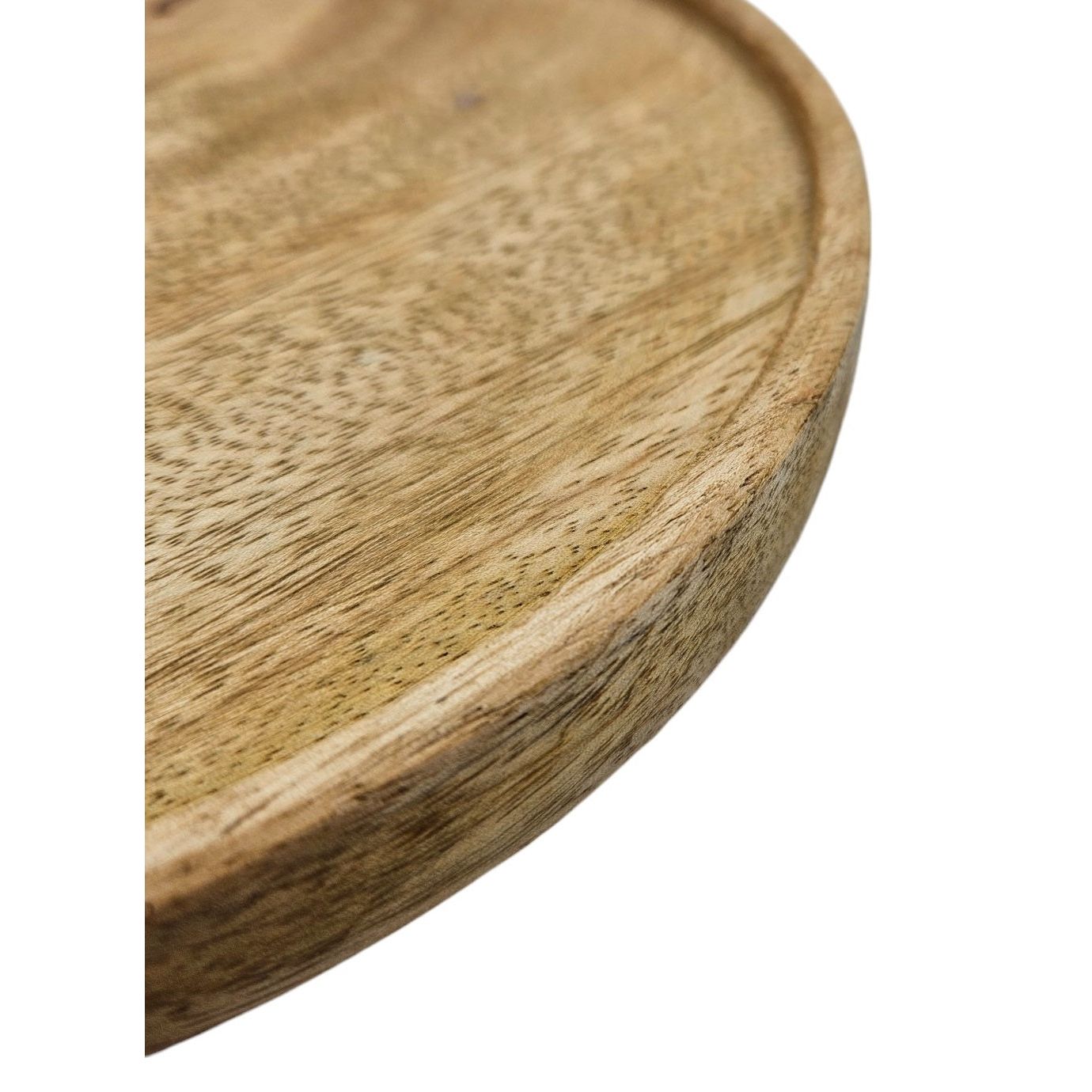 Dekoteller Ø 25 cm aus Mangoholz – Rundes Dekobrett & Schmuckteller im Natur-Look