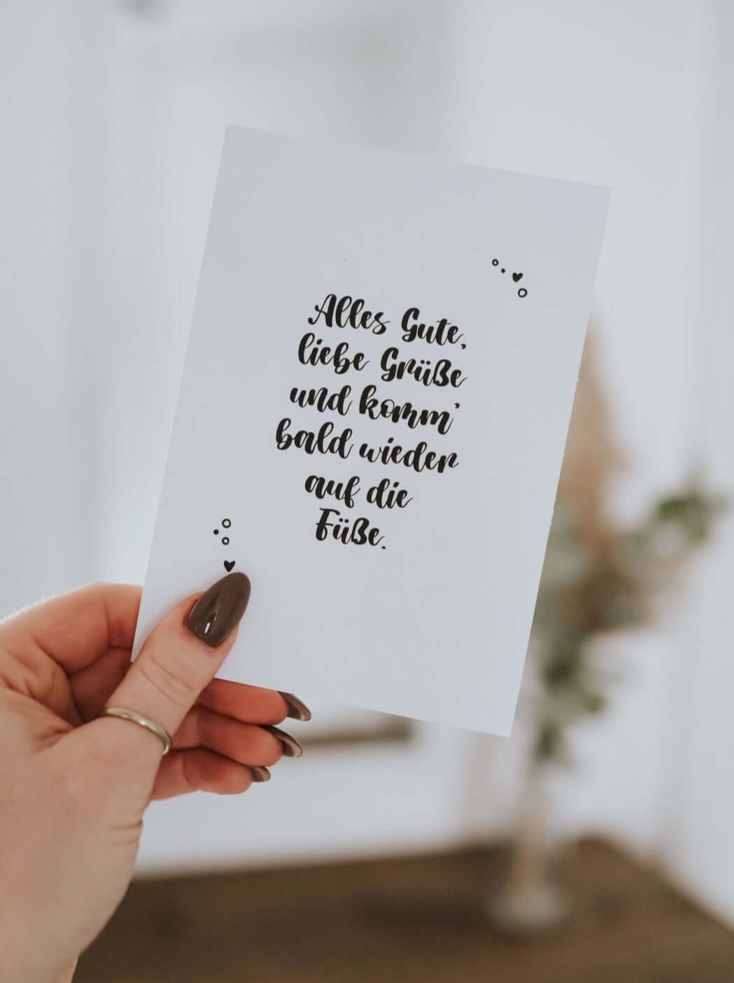 Alles Gute, liebe Grüße · Postkarte