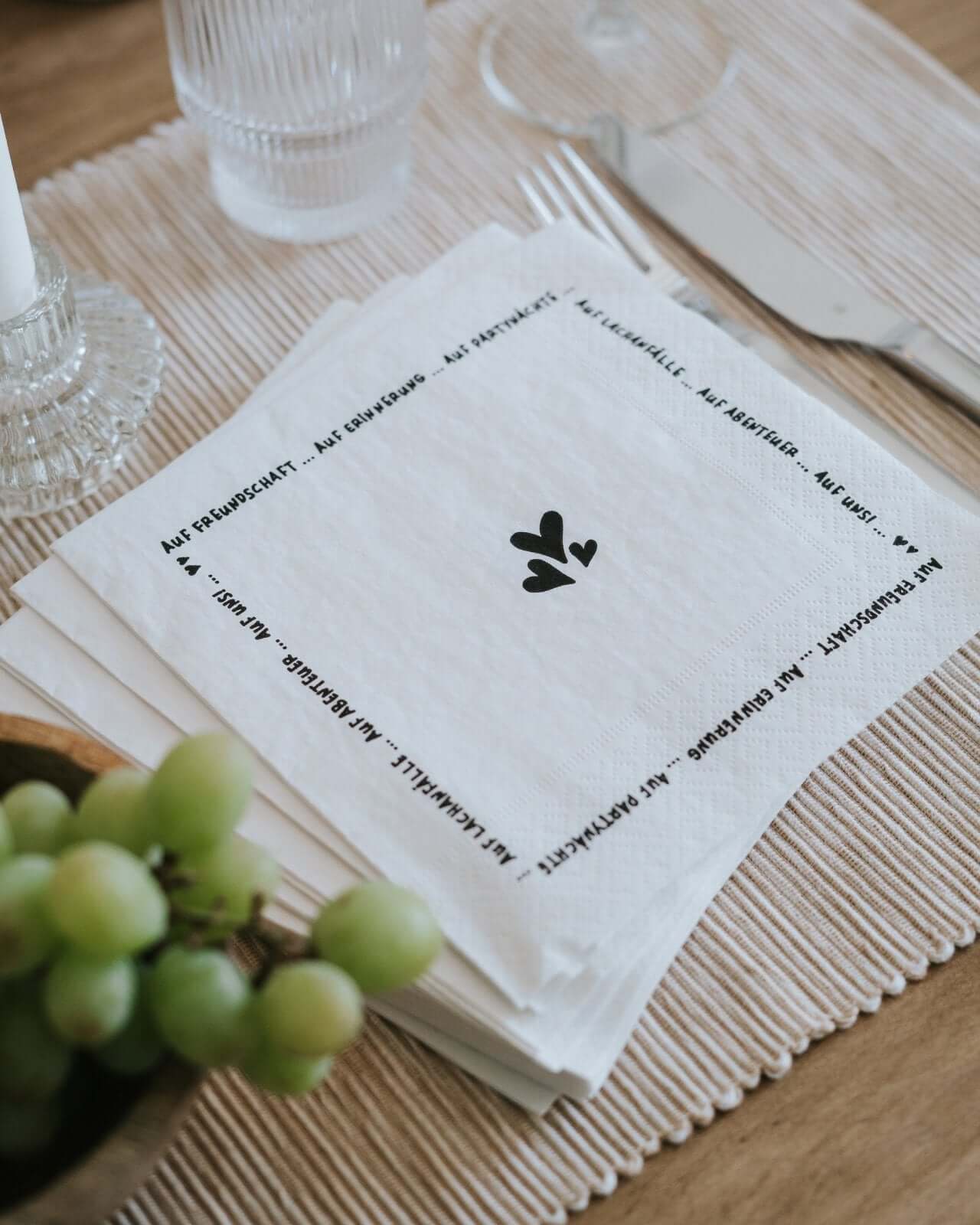 Auf Freundschaft · Servietten
