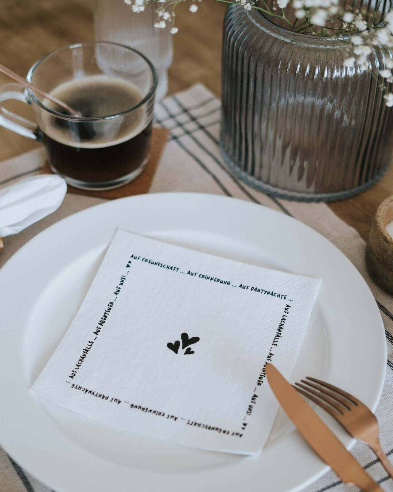 Auf Freundschaft · Servietten