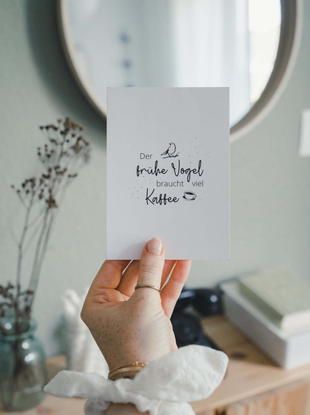 Der frühe Vogel · Postkarte