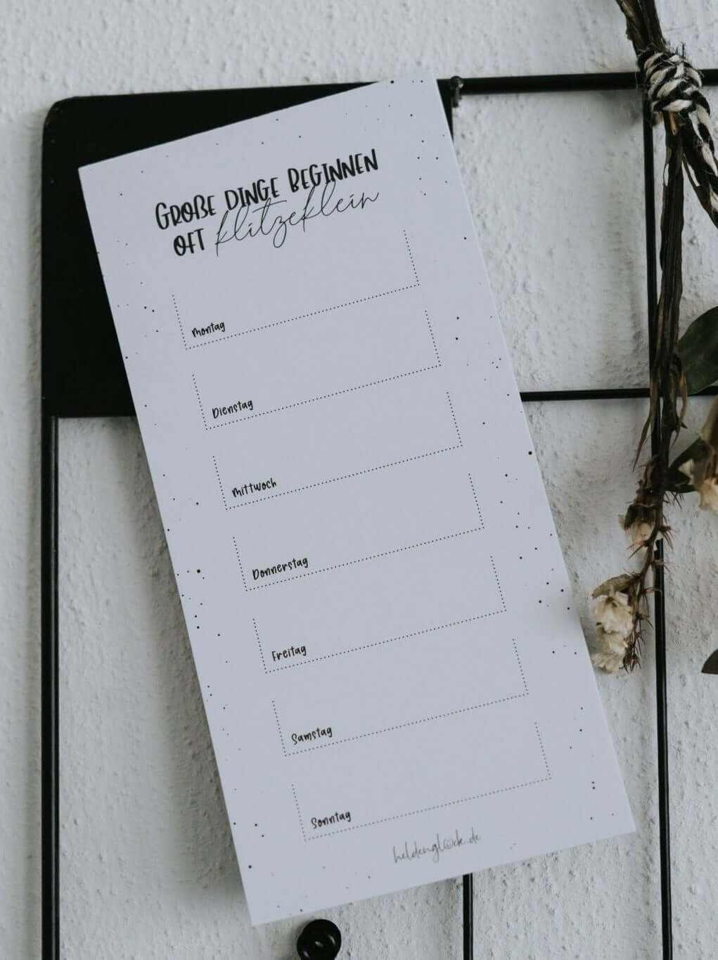 Magnetischer To-Do-Block mit hochwertigem Naturpapier und starker Magnetrückseite für Kühlschrank und mehr