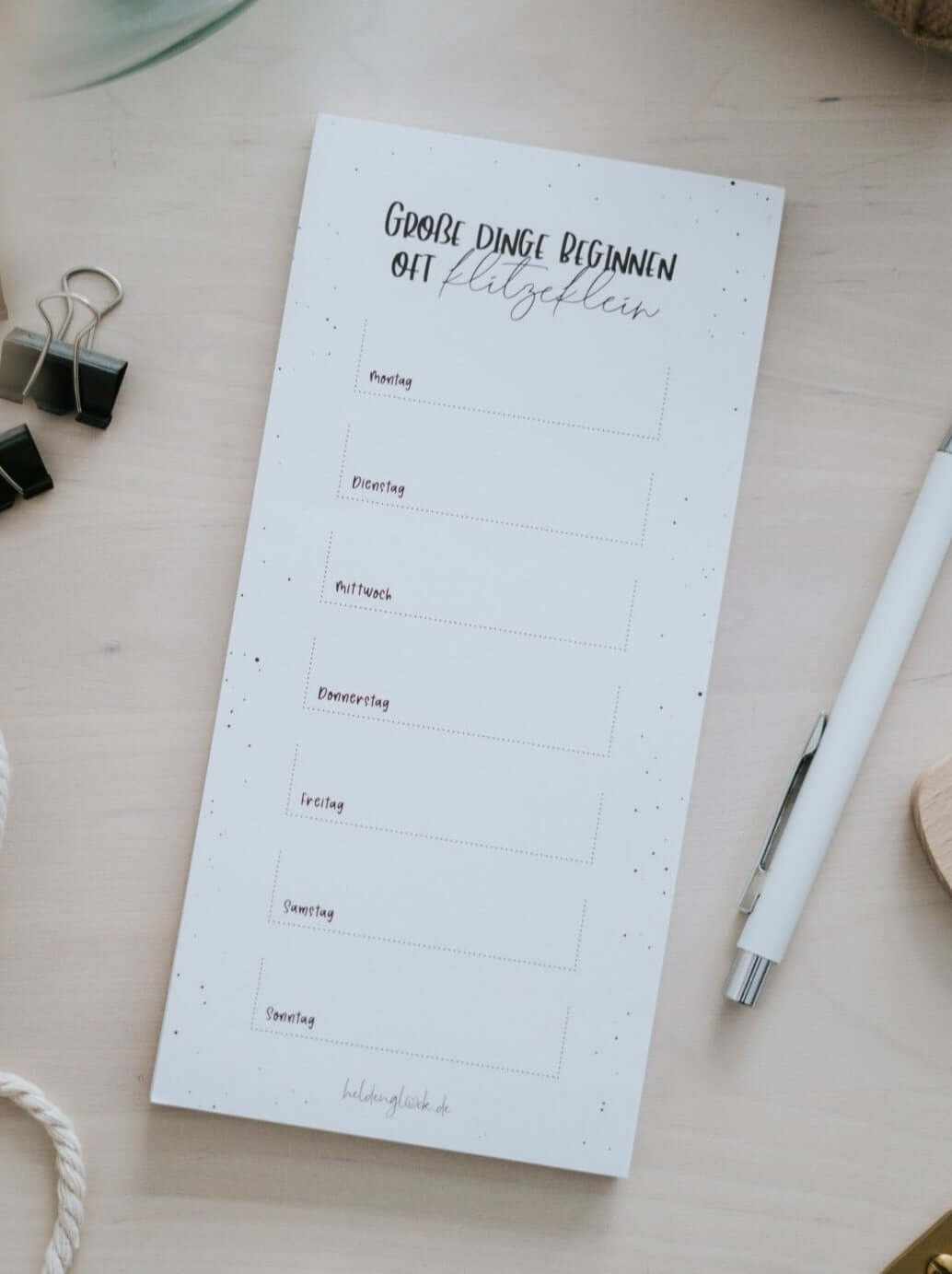 Magnetischer To-Do-Block mit Magnetrückseite haftet am Kühlschrank, nachhaltiges Naturpapier, stilvolles Geschenk für Planerinnen