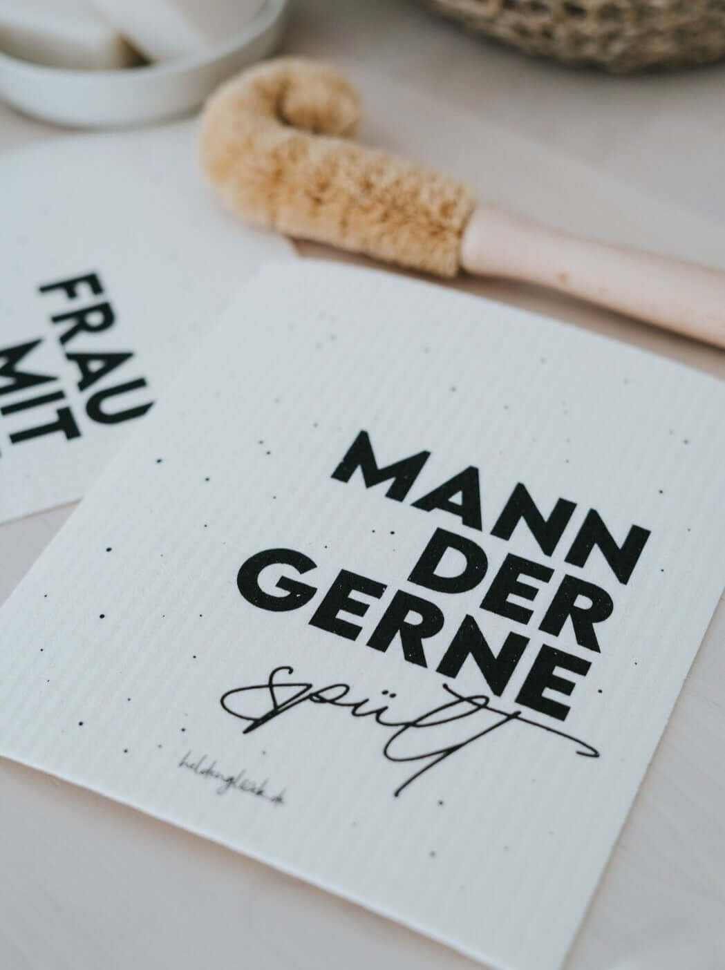 Frau sucht · Schwammtücher