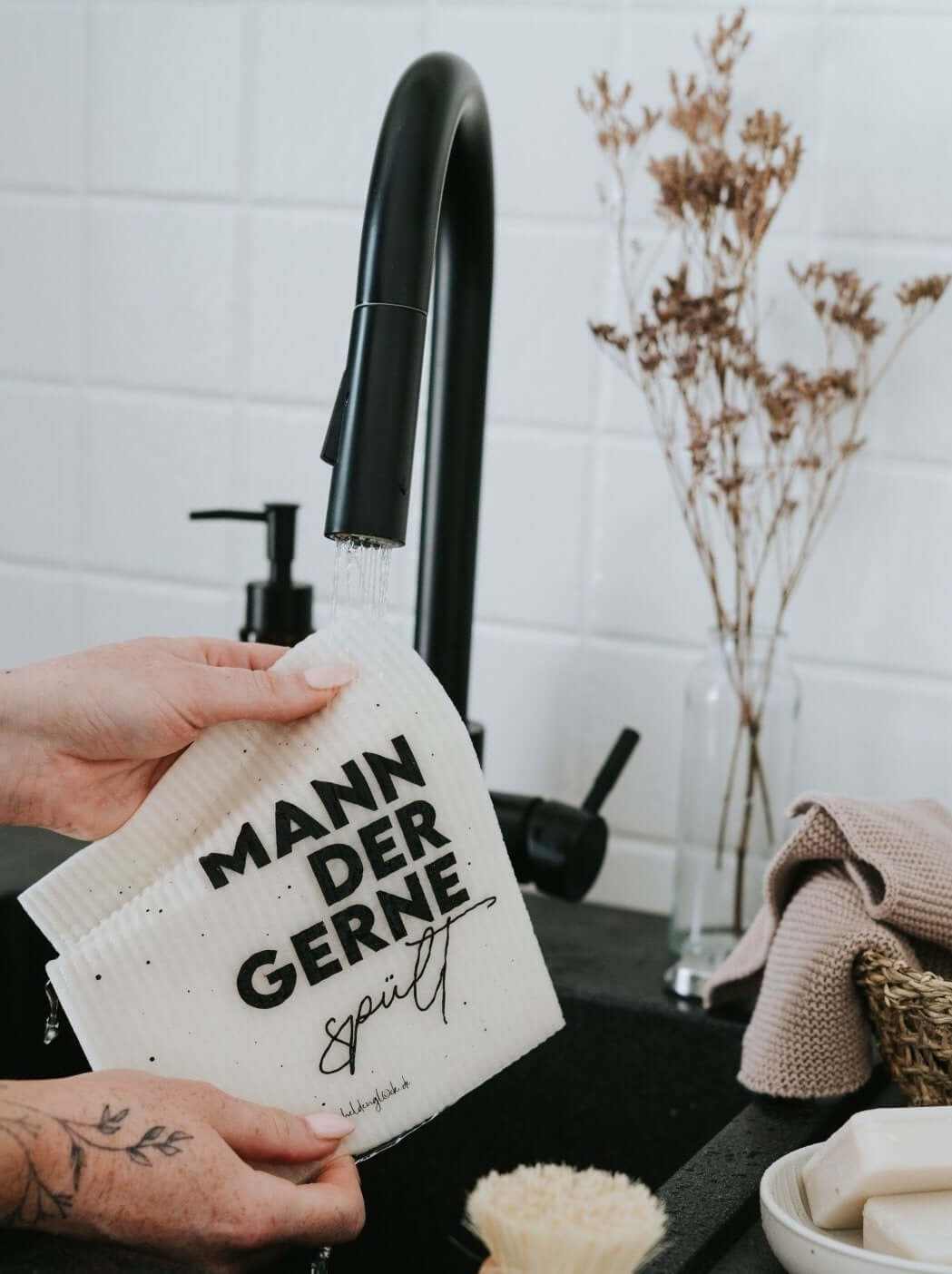 Frau sucht · Schwammtücher