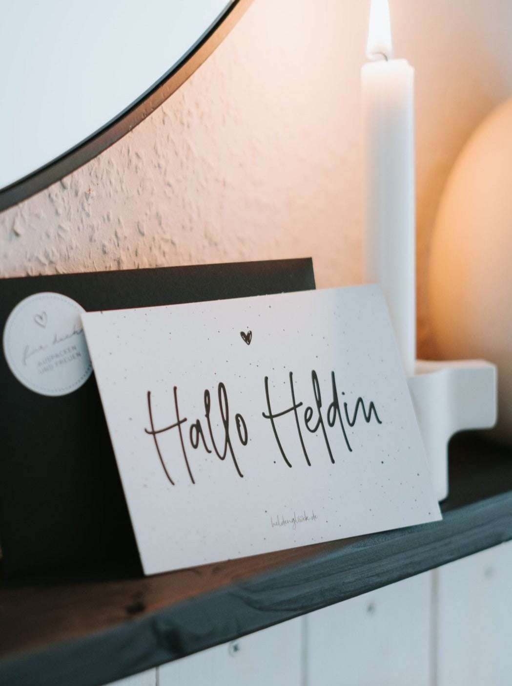 Grußkarten im 2er Set „Hallo Held“ und „Hallo Heldin“ auf nachhaltigem Naturpapier, handbeschriftet oder unbeschrieben, modernes Design