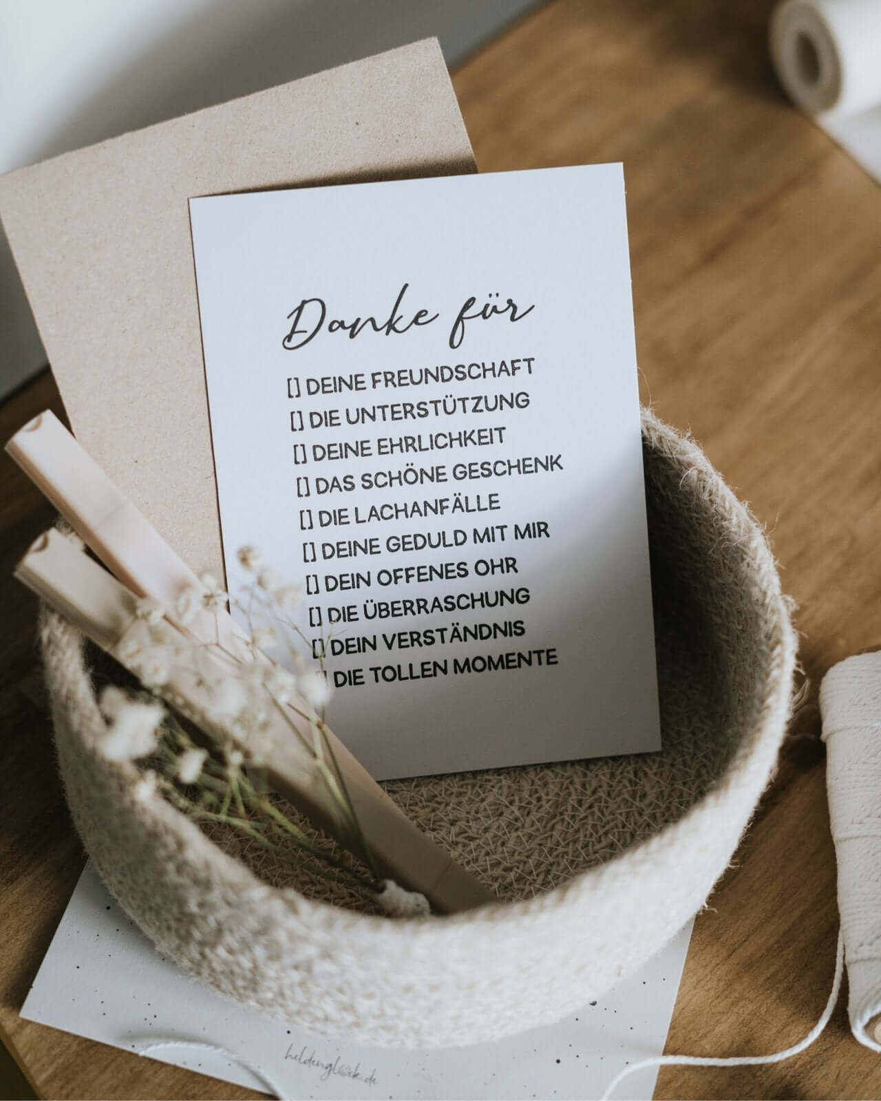 Danke für · Postkarte