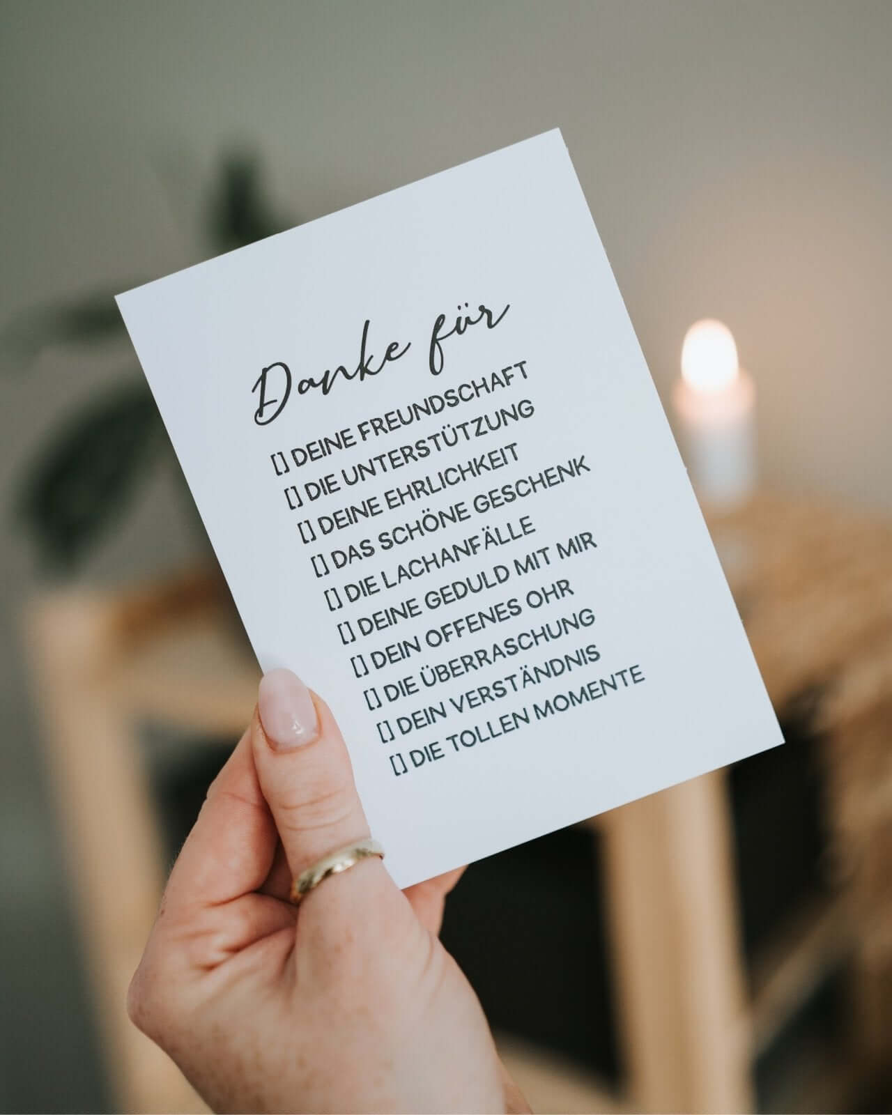 Danke für · Postkarte