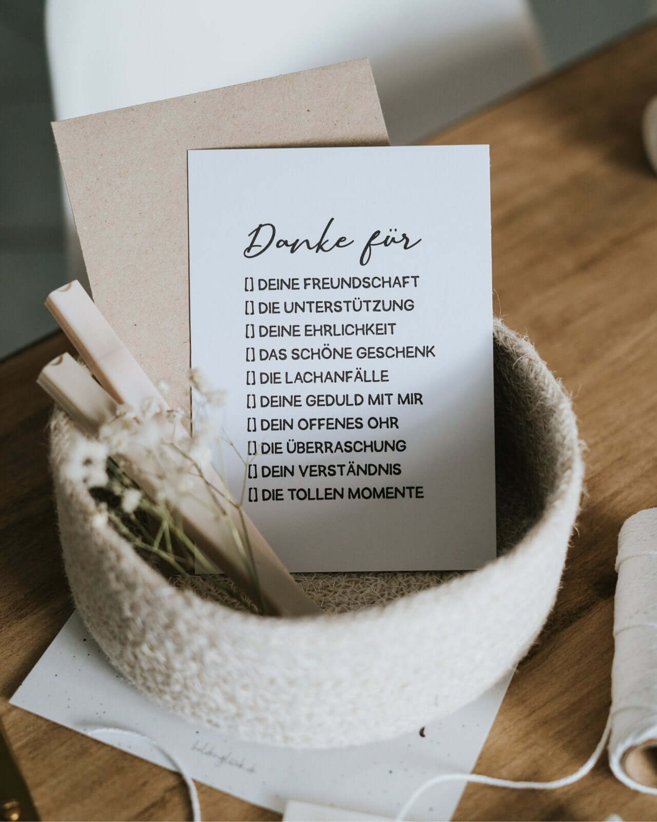 Danke für · Postkarte