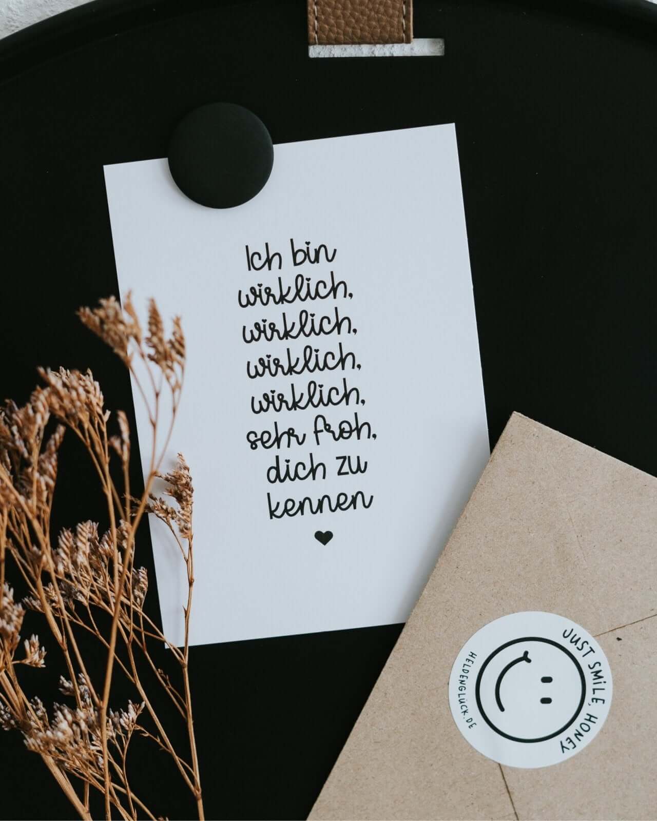 Wirklich froh · Postkarte