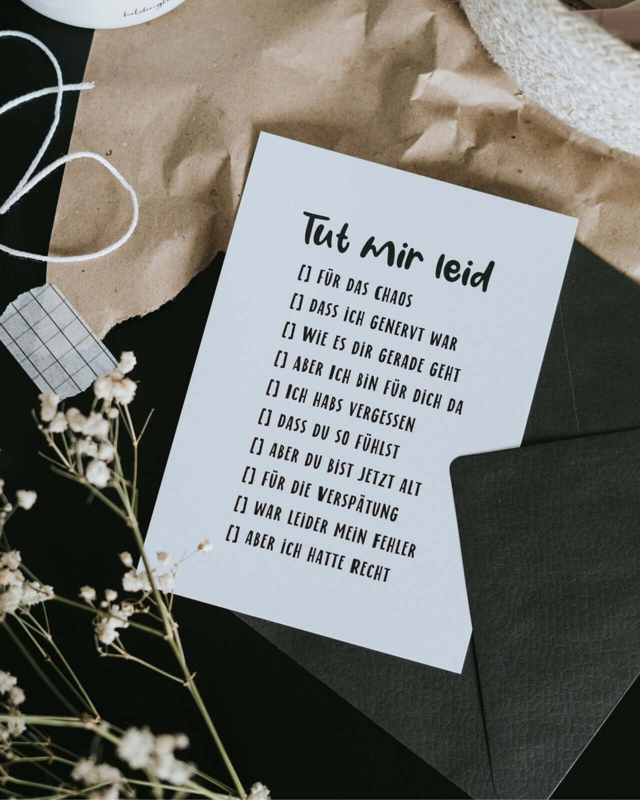 Tut mir leid · Postkarte