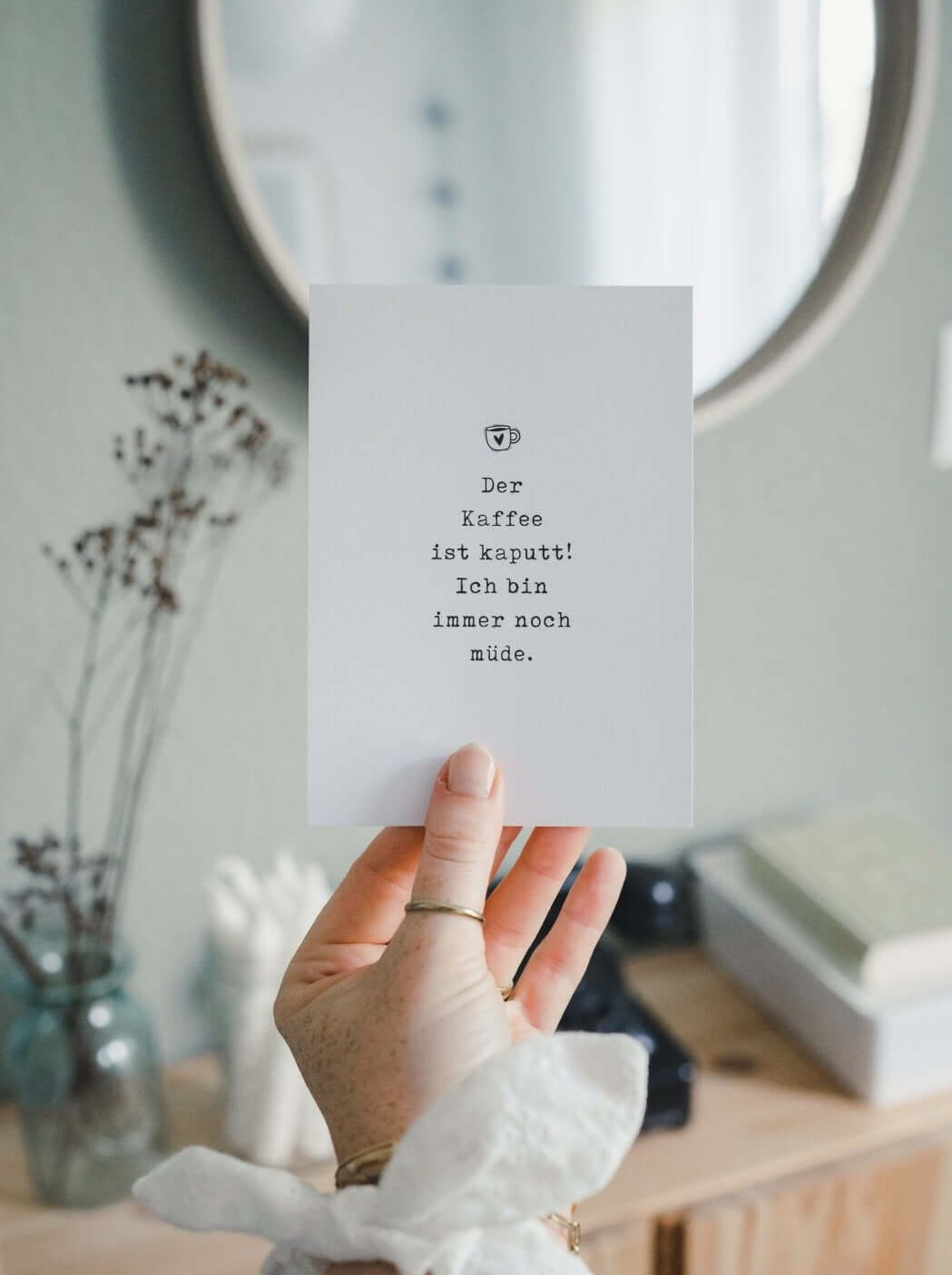 Der Kaffee ist kaputt · Postkarte