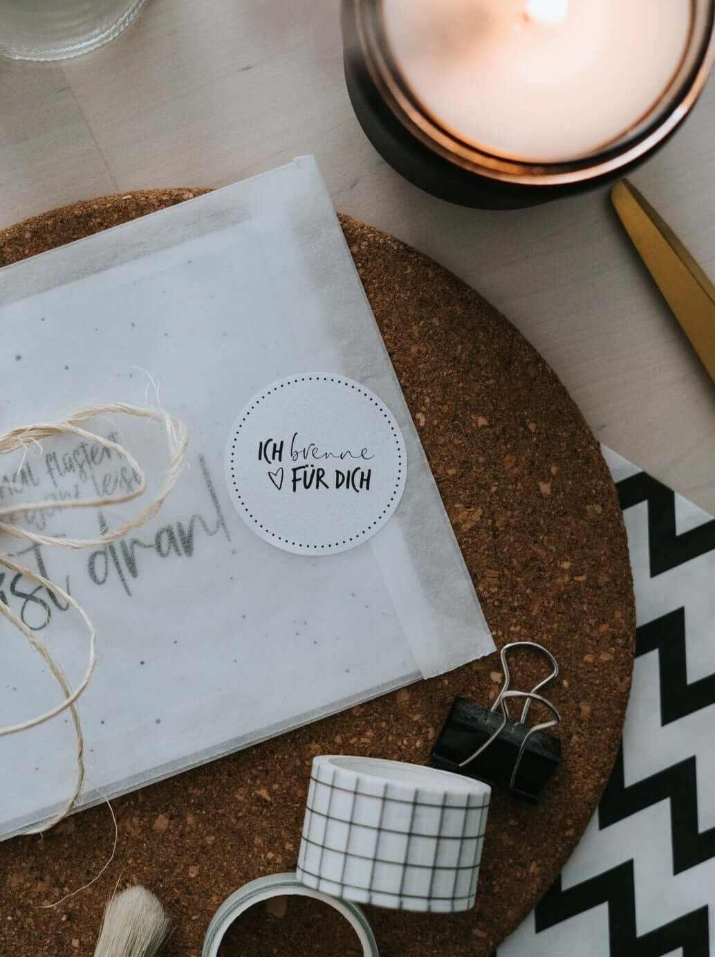 Ich brenne · Aufkleber