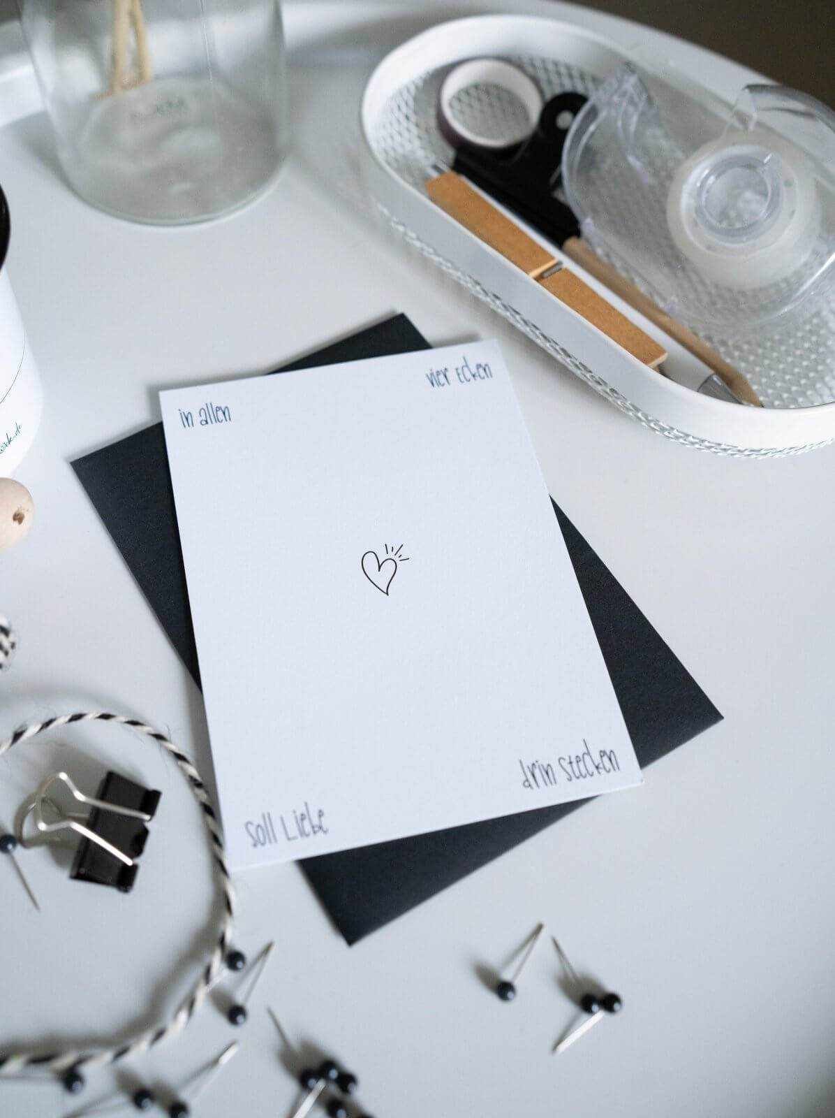 In allen vier Ecken · Postkarte