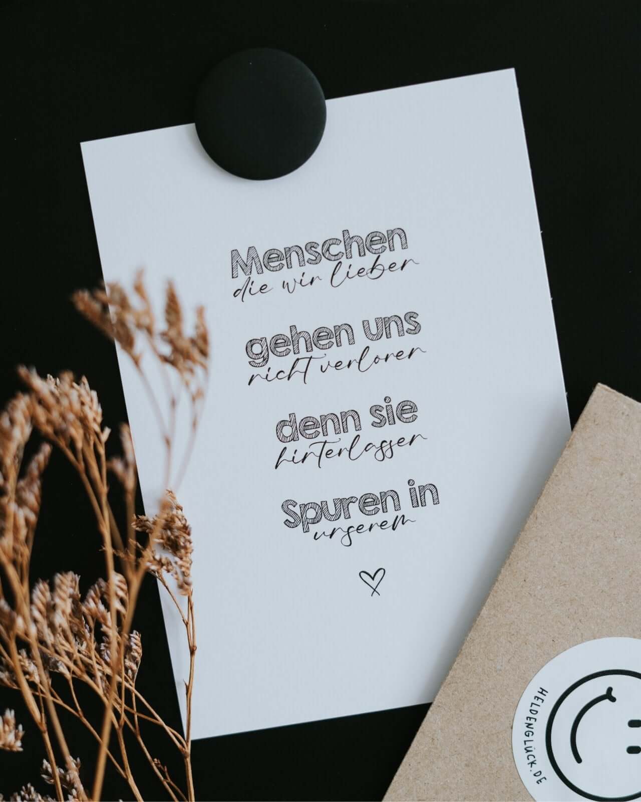 Spuren im Herzen · Postkarte