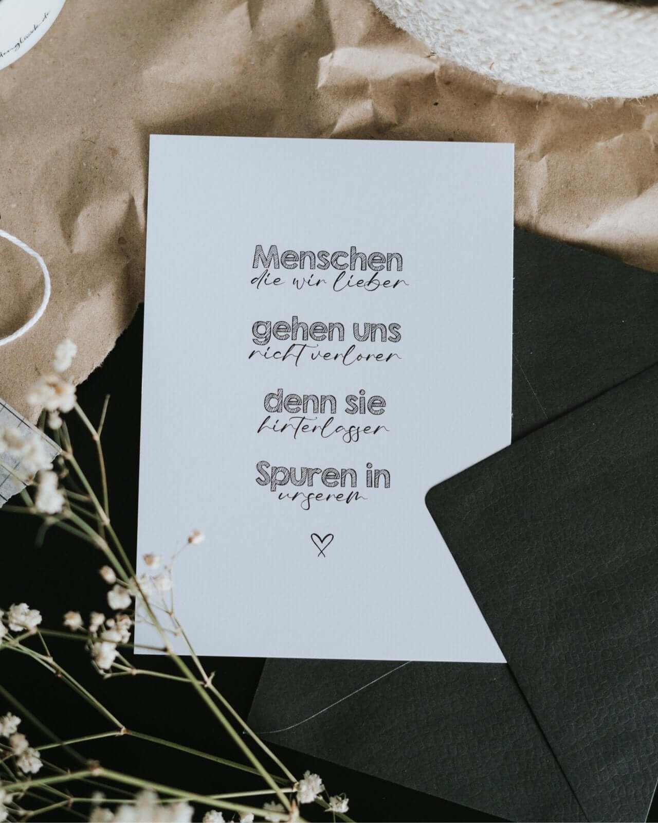 Spuren im Herzen · Postkarte
