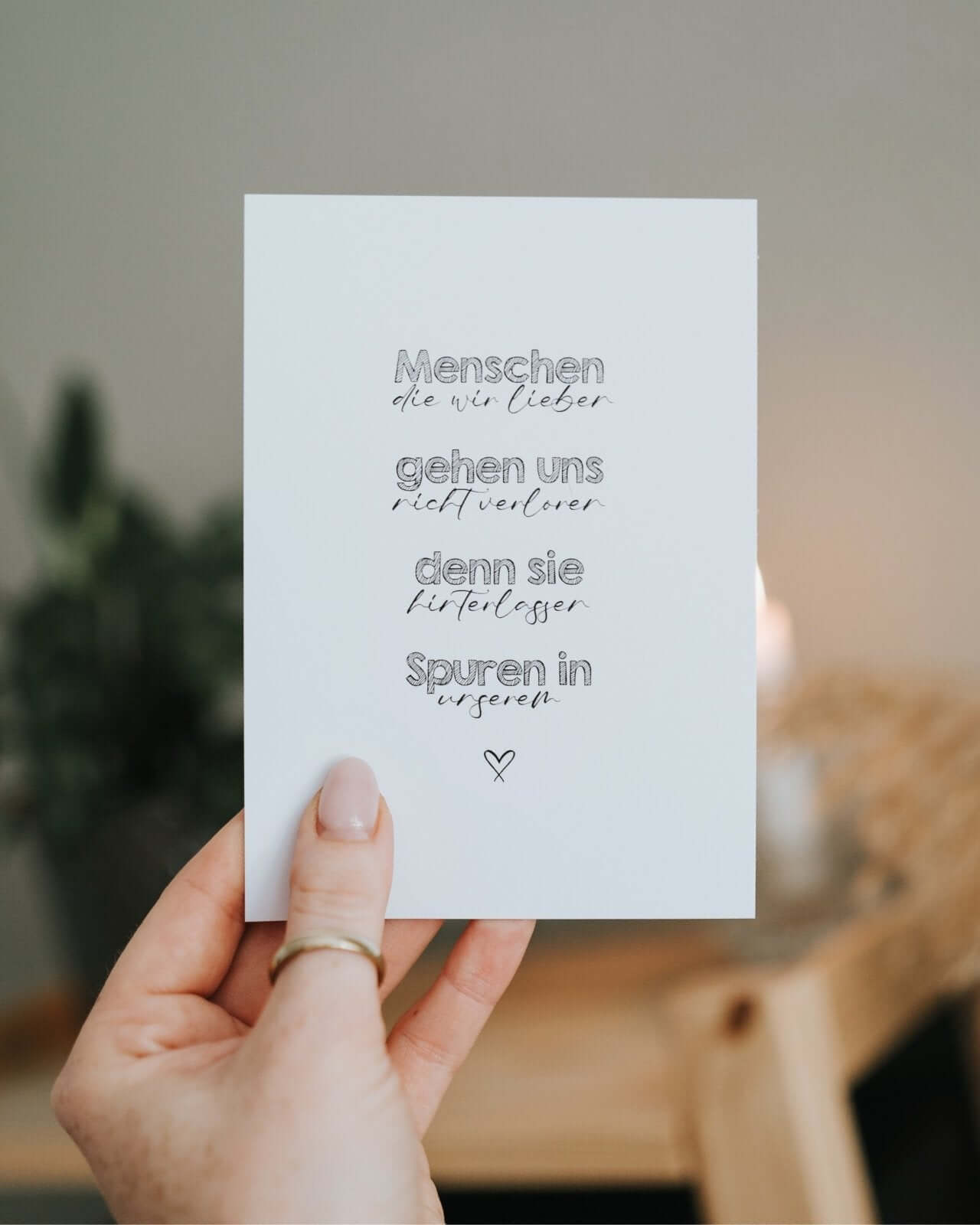 Spuren im Herzen · Postkarte