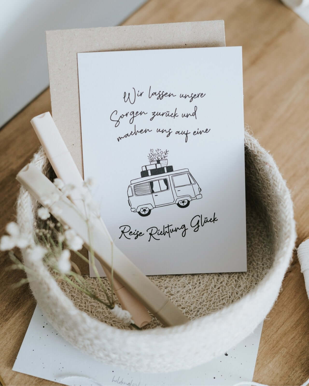 Reise Richtung Glück · Postkarte