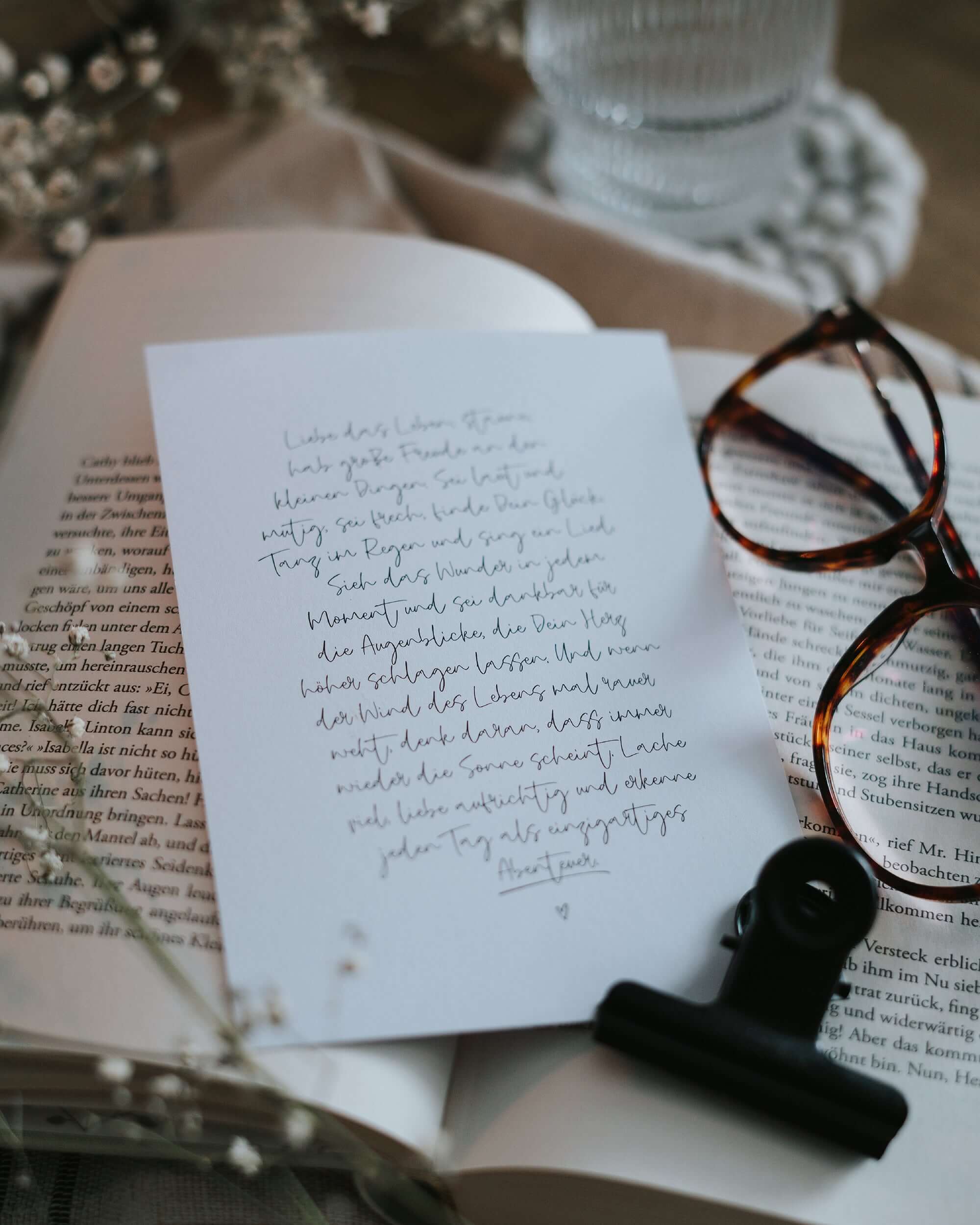 Liebe das Leben · Postkarte