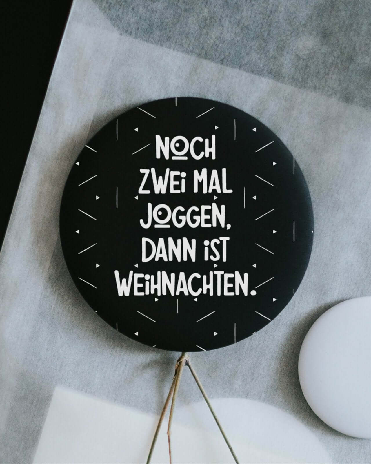 Zweimal joggen bis Weihnachten · Magnet · groß