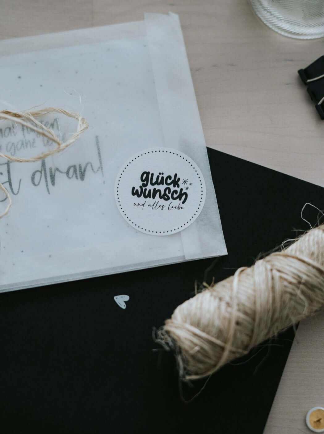 Glückwunsch · Aufkleber