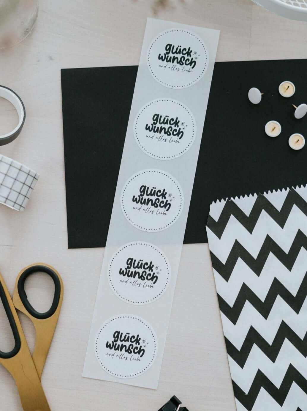 Glückwunsch · Aufkleber